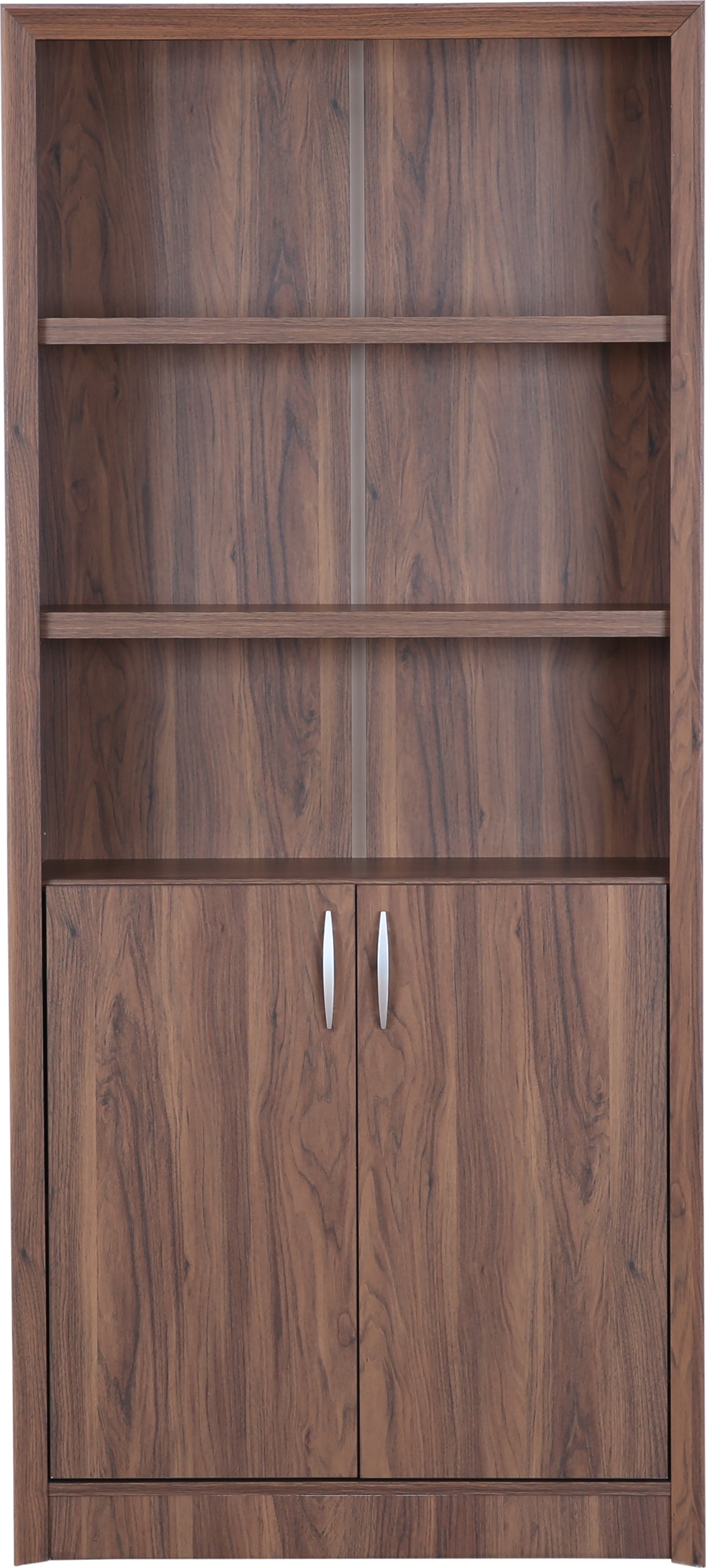 Stark Engineered Wood Open Book Case in Walnut Colour