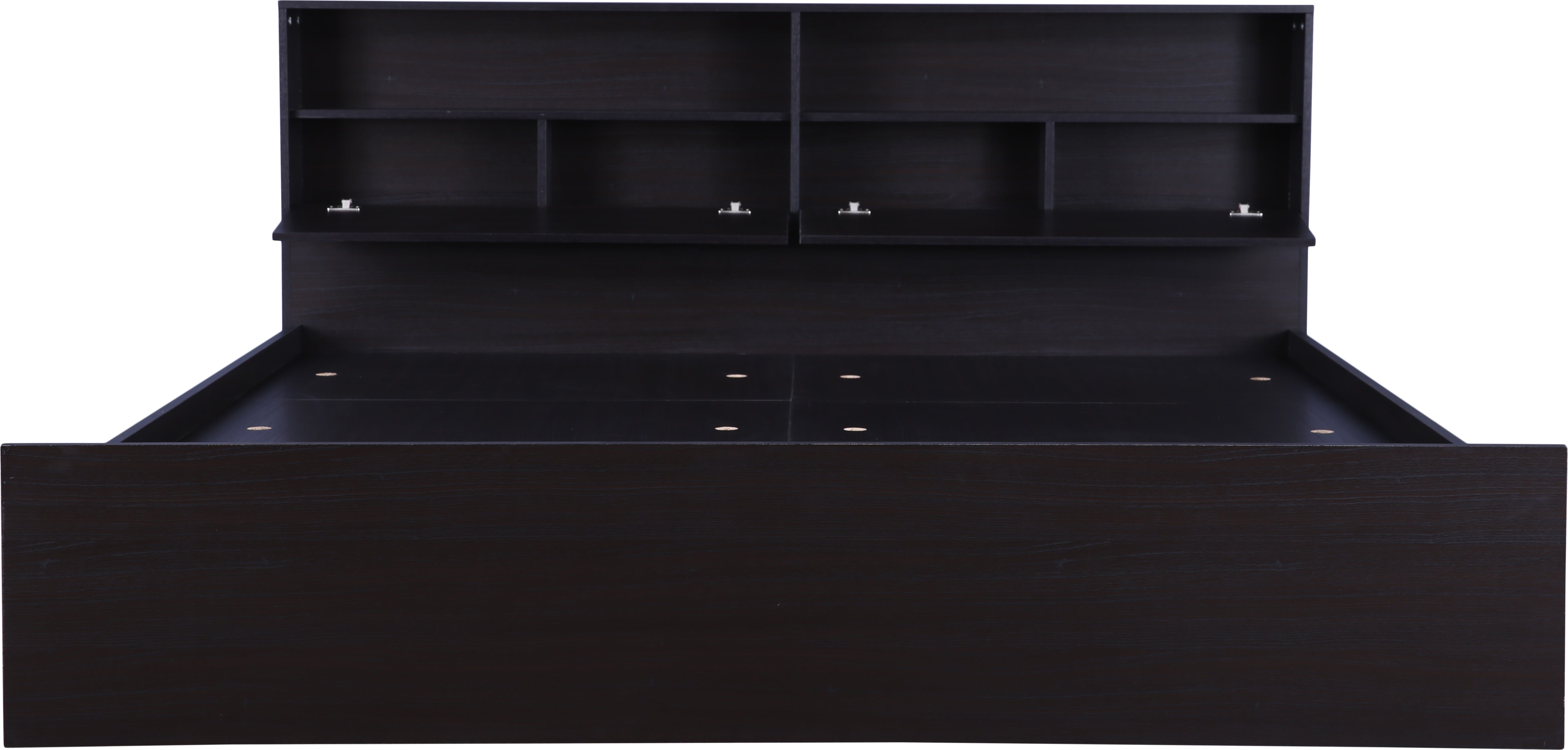 Alex King bed with Box storage in Dark Walnut Colour