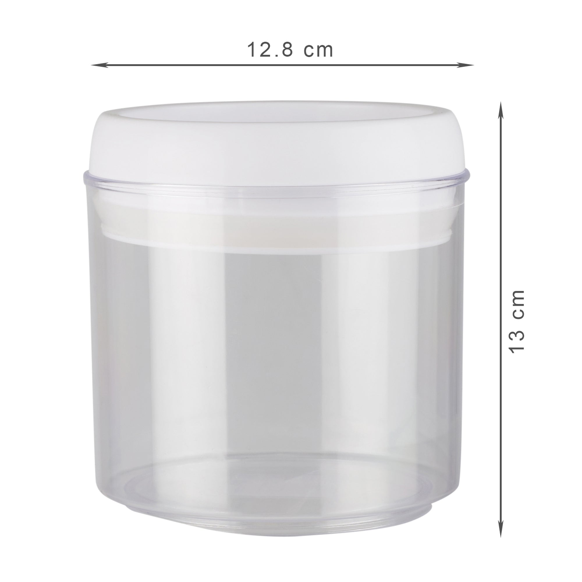 Robusto BPA Free Easy Lock Round Container 1000ml in Transparent & White Colour