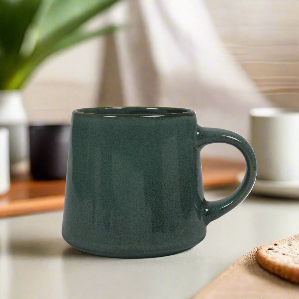 Living Essence Stoneware Mug Green 450ml Set of 2Pcs