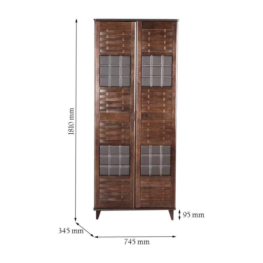 Palmira Engineered Wood Shoe Rack in Wenge Colour
