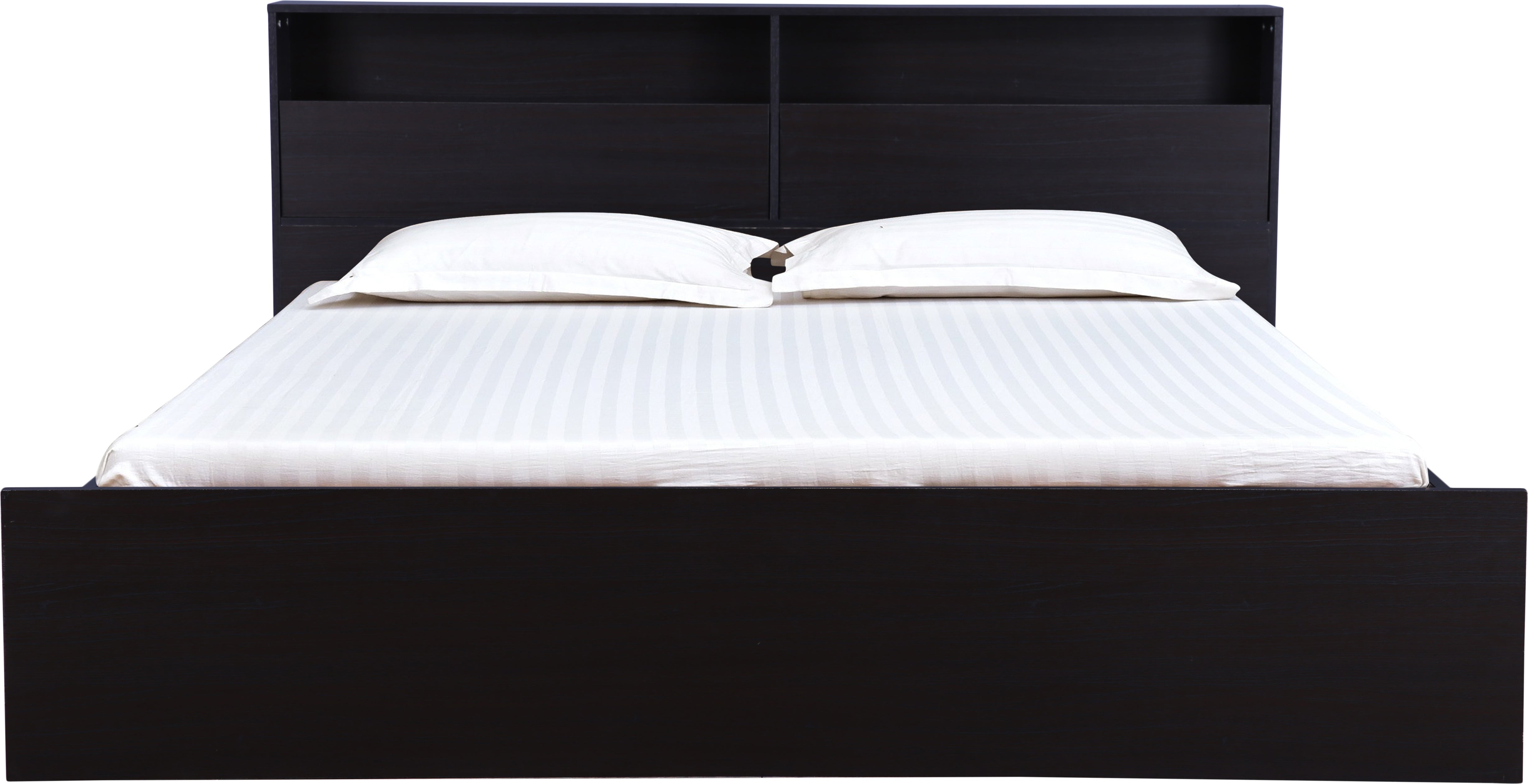 Alex King bed with Box storage in Dark Walnut Colour
