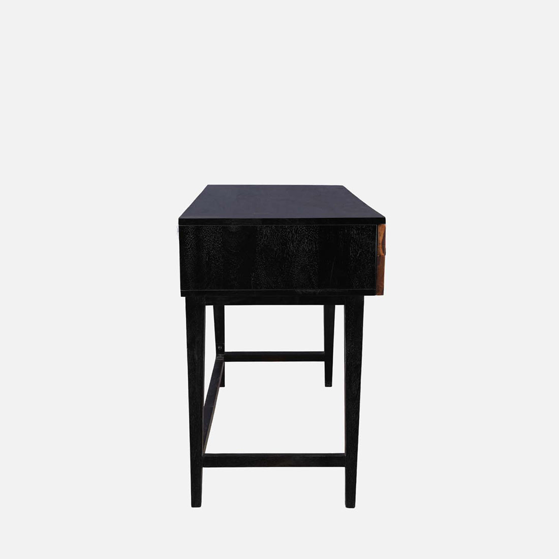 Sven Sheesham Wood(Rosewood) Study Table in Natural Sheesham & Black Colour