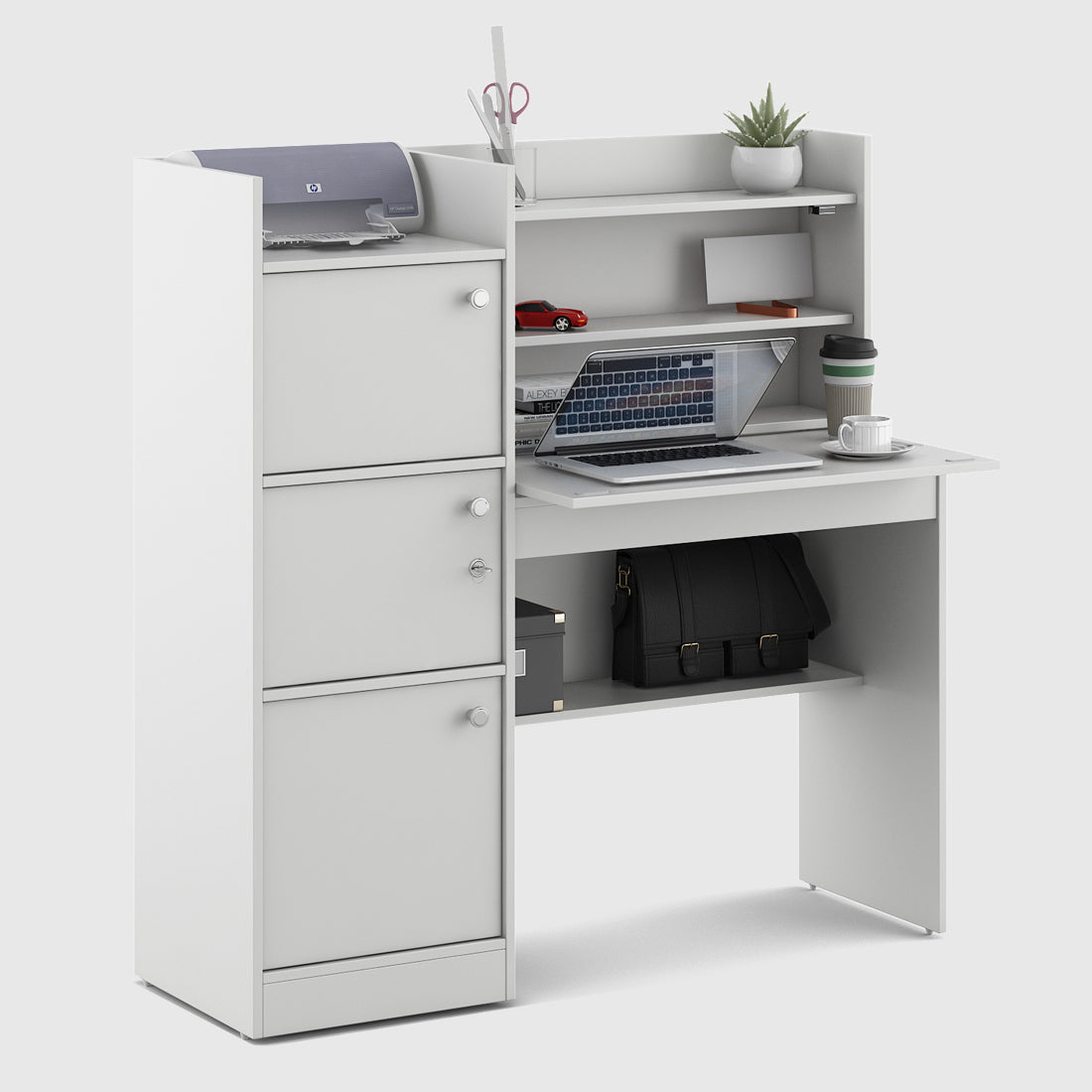 Venus  Study Table in White Colour