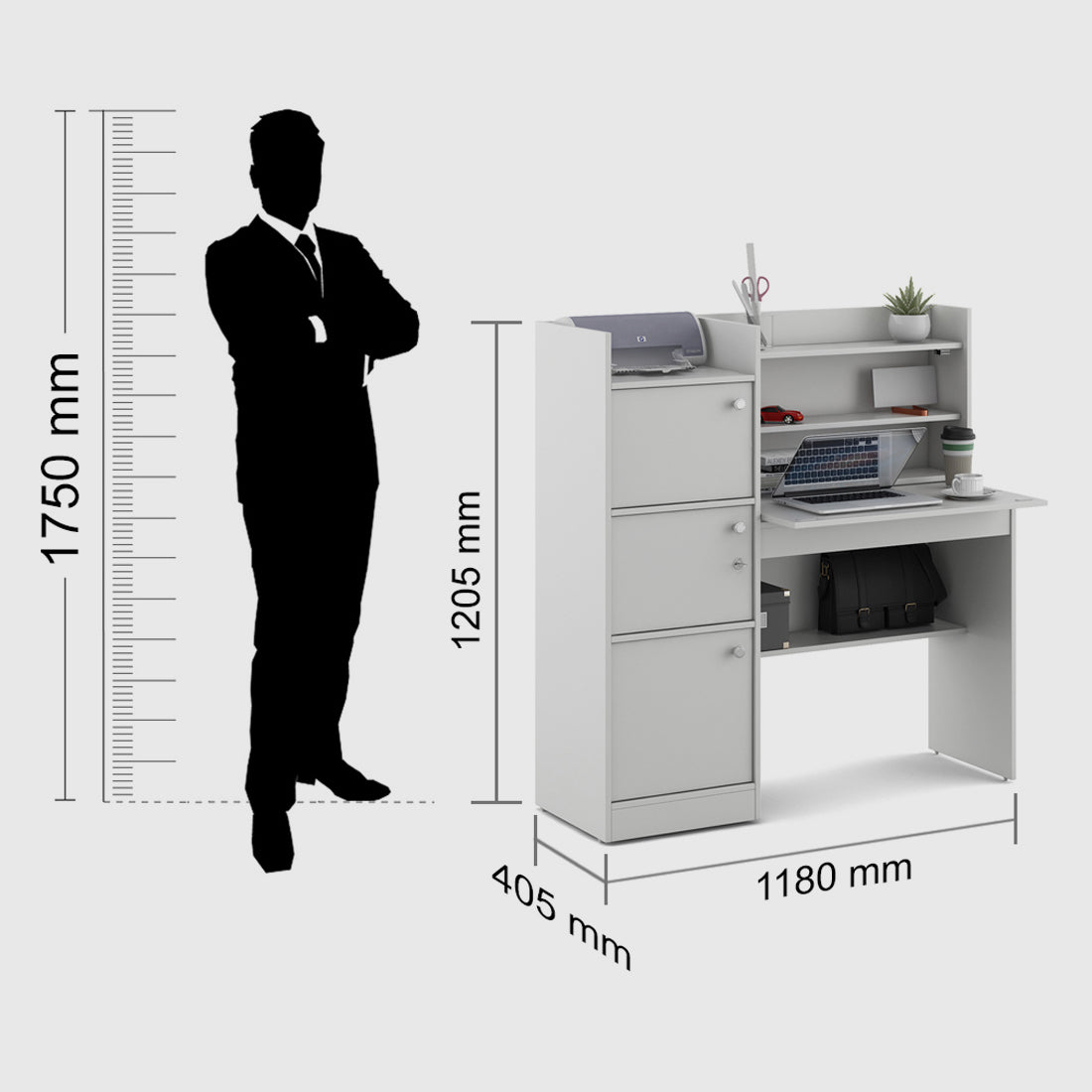 Venus  Study Table in White Colour