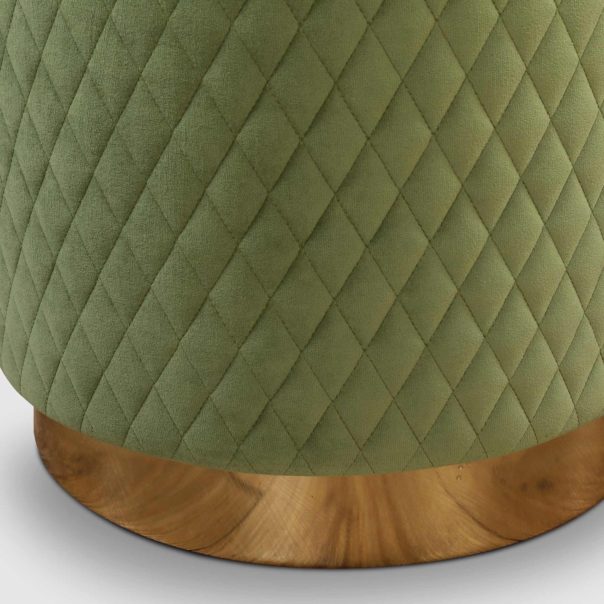 Serena Fabric Ottomans in Olive Colour