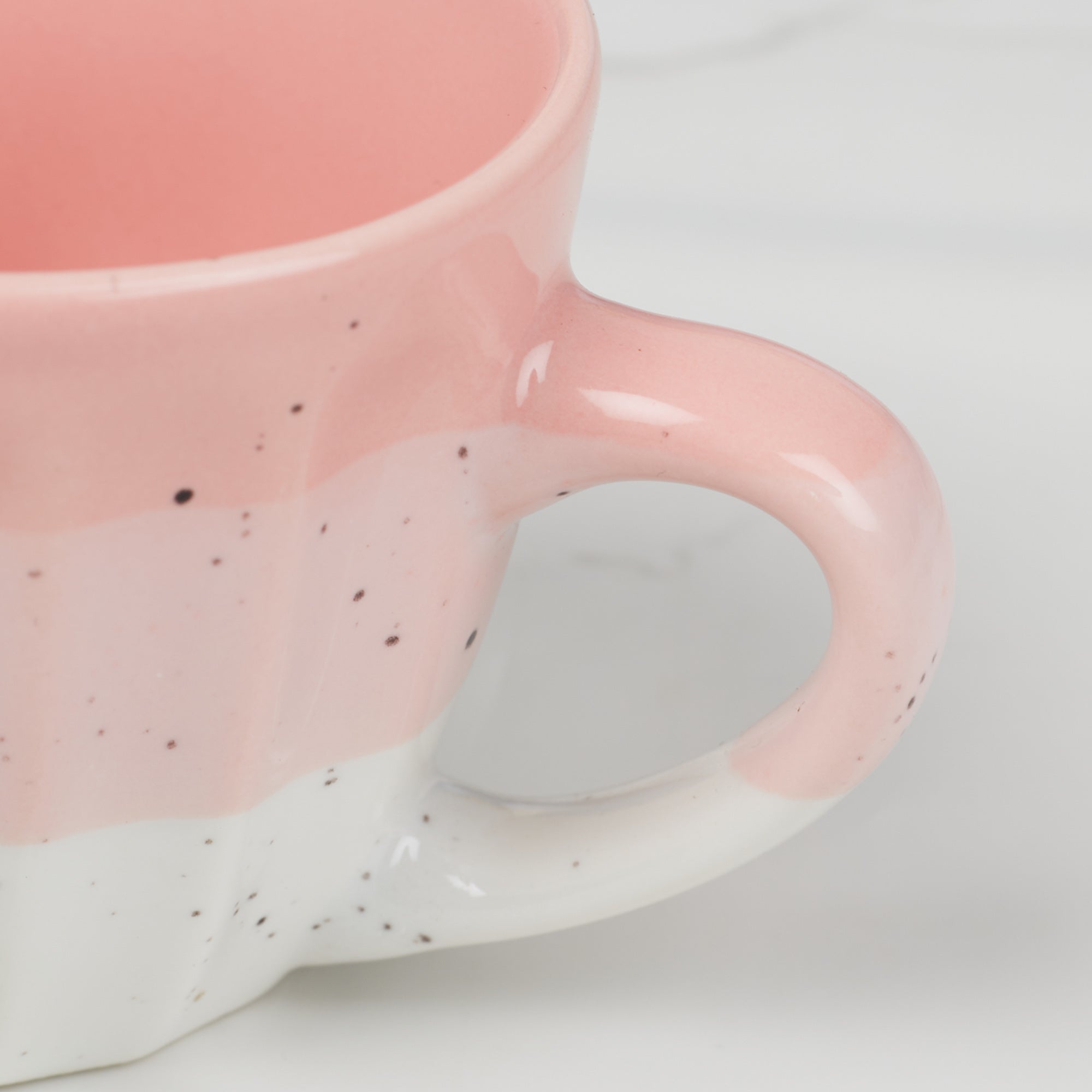 Emilia Ceramic Tea/Espresso Mug 100ml Set of 4 in Dusky Pink Colour