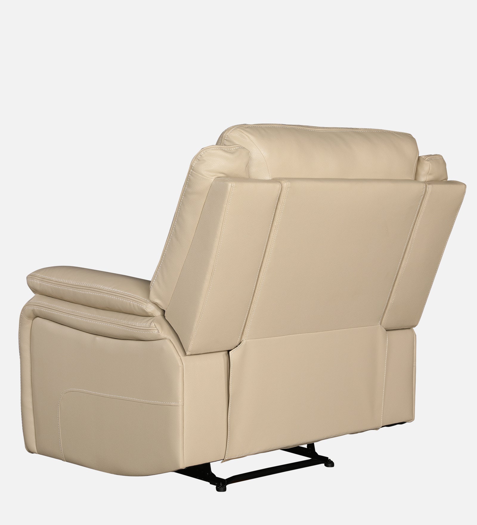 Murray Half Leather Single Seater Recliner in Beige Colour