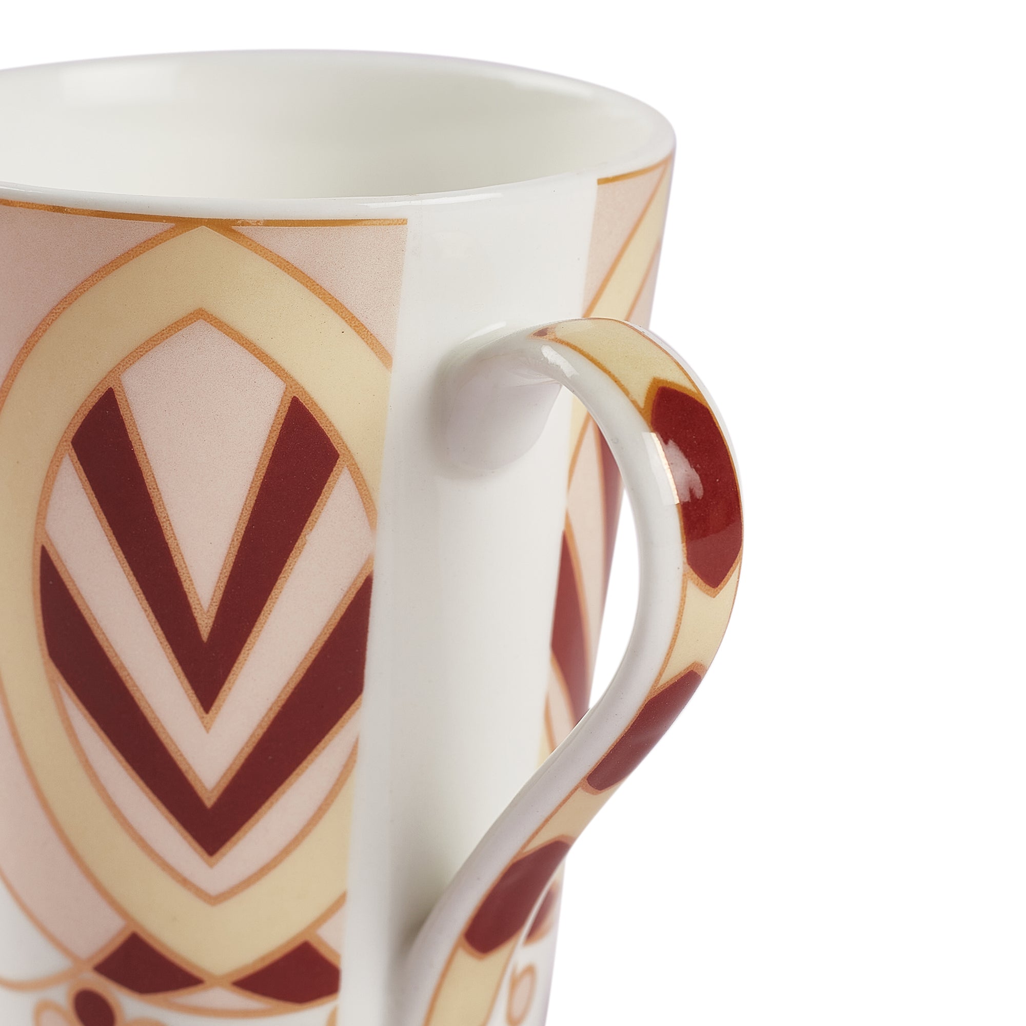 Sapphire Bone China Coffee Mug Set of 4 in Peach Colour