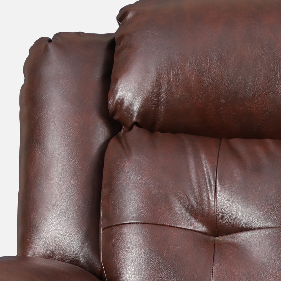 Attila Leatherette Two Seater Recliner in Brown Colour