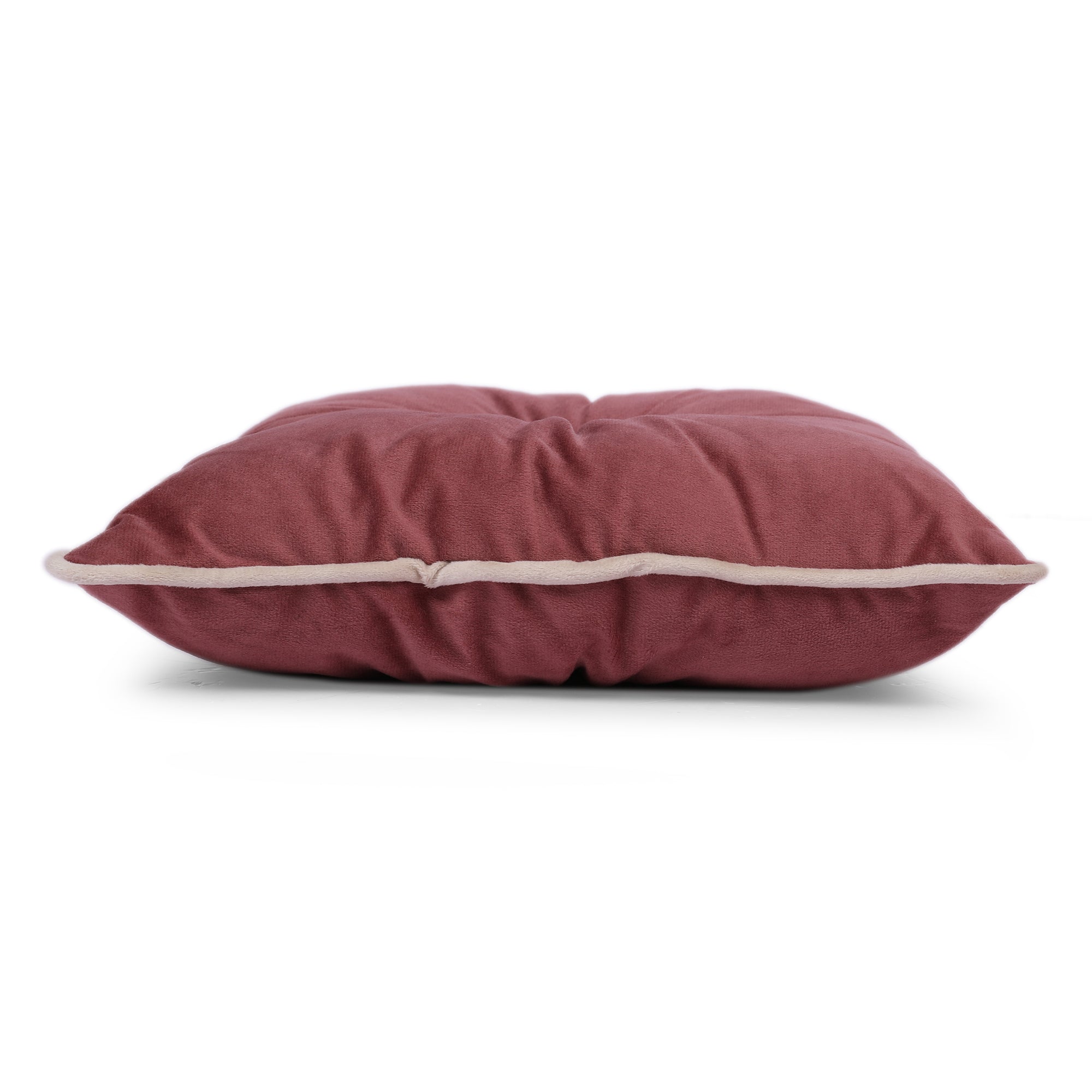 Velvet Solid Dori Filled Cushion Rose, 40X40cm