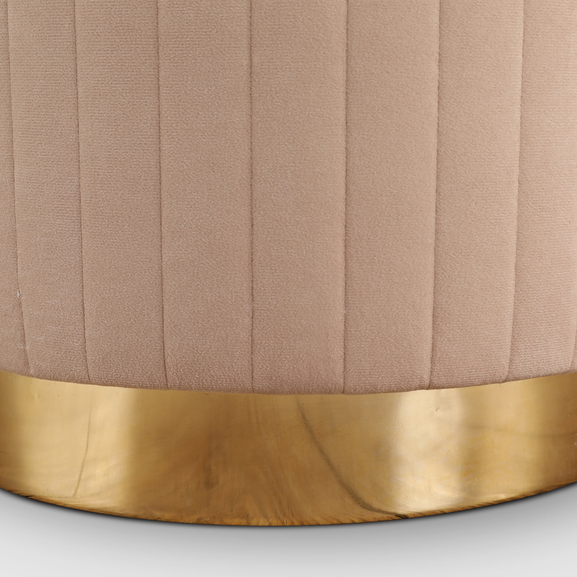 Francesca Fabric Ottomans in Beige Colour