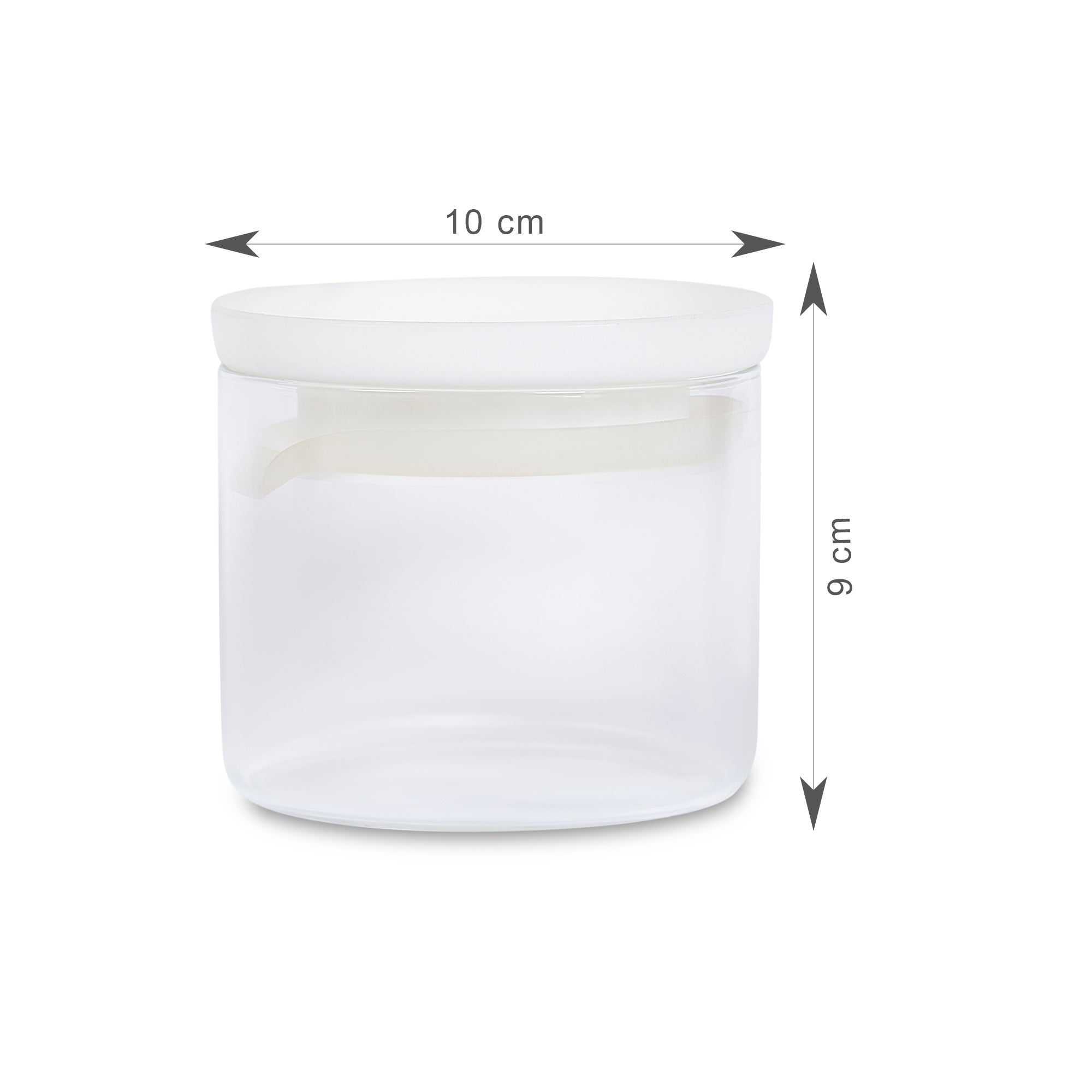 Fiesta Borosilicate Glass Pantry Storage Jar Set of 5 in Clear Colour