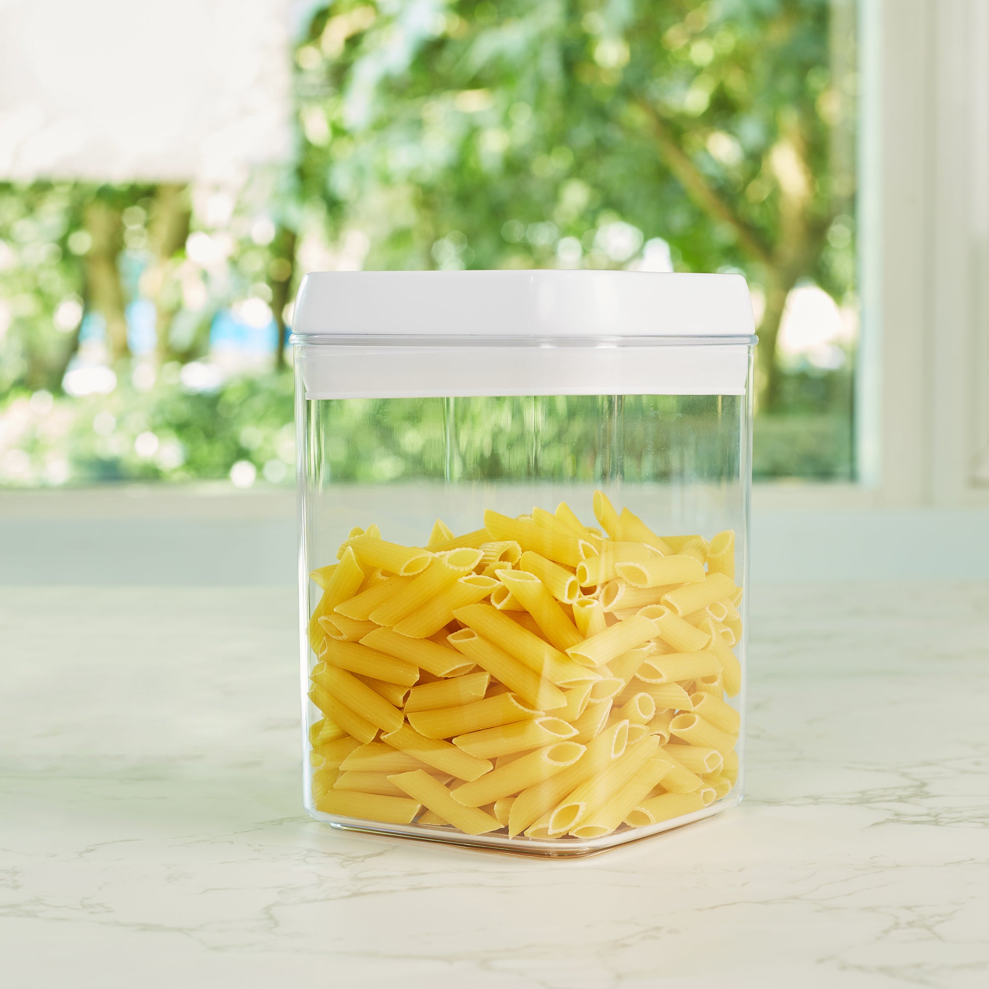 Robusto BPA Free Easy Lock Square Container 1700ml in Transparent & White Colour
