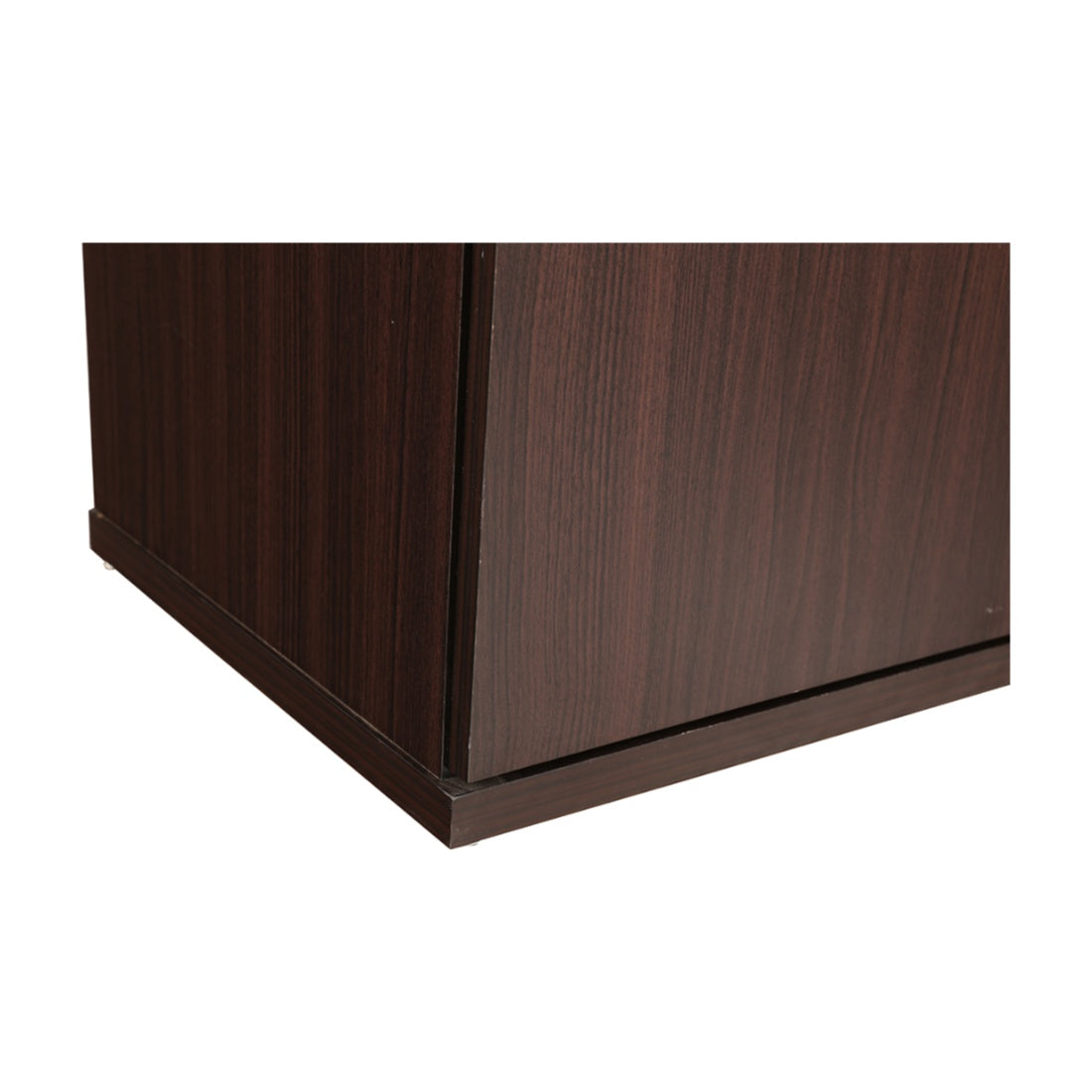 HomeTown Engineered Wood 2 door Shoe Rack with Seat in Wenge Colour