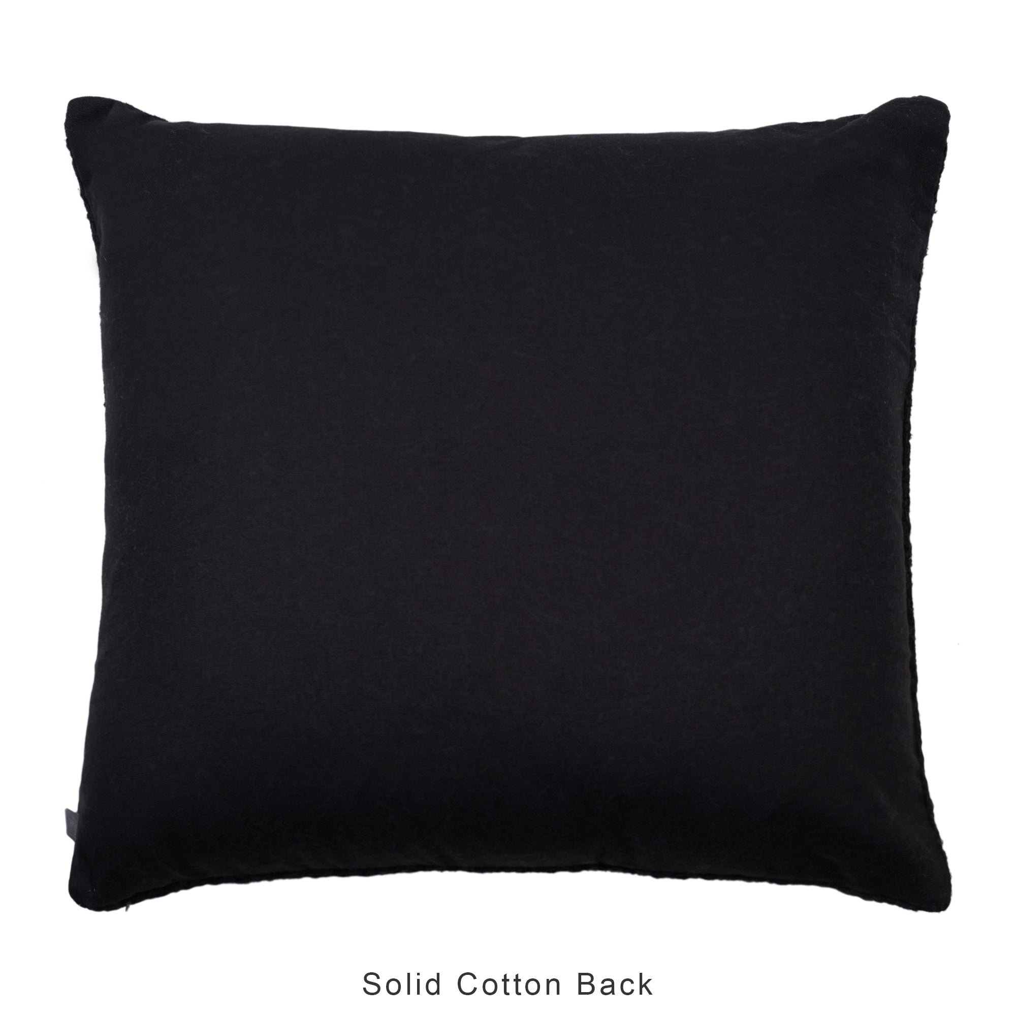 Ebony  Solid Textured Cushion Cover 45x45 Cm in Black Colour