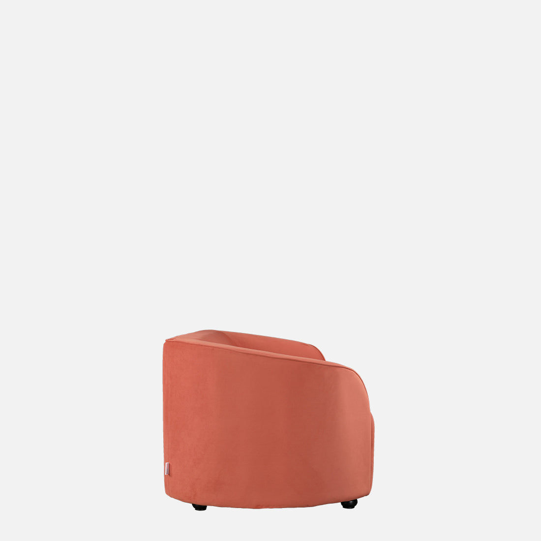 Elise Velvet Fabric Three Seater Sofa in Rust Colour