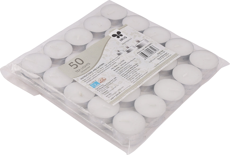Tealight Candle Pack Of 50 in Unscented Colour