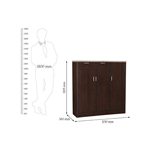 Murano Engineered Wood Storage Cabinet in Wenge Colour