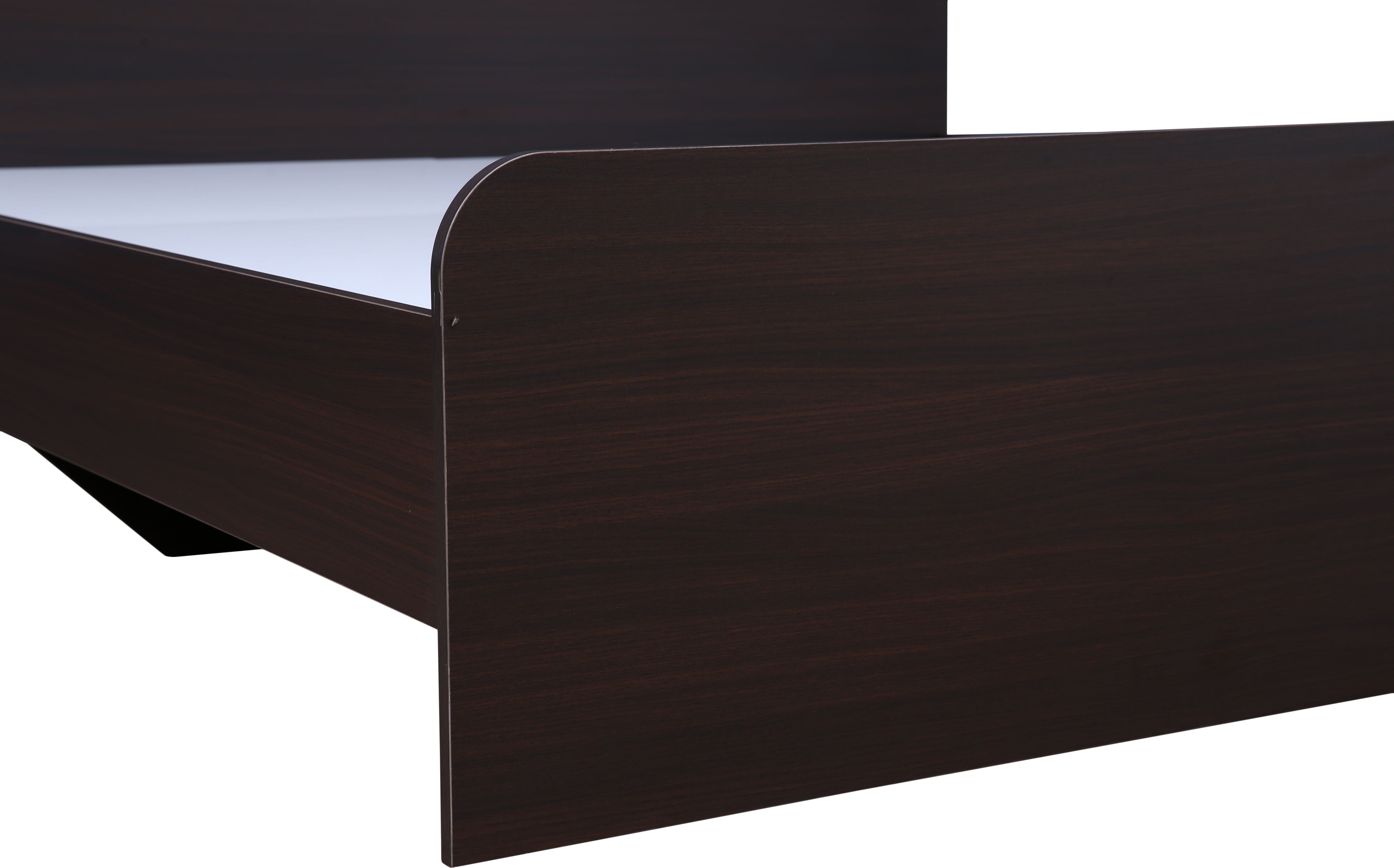 Swirl King Bed without storage in Dark Oak Colour