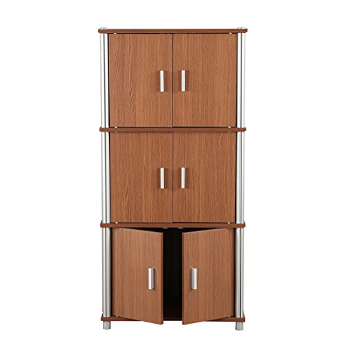 Jacob Engineered Wood 3 Tier Multipurpose Cabinet in Oak Colour