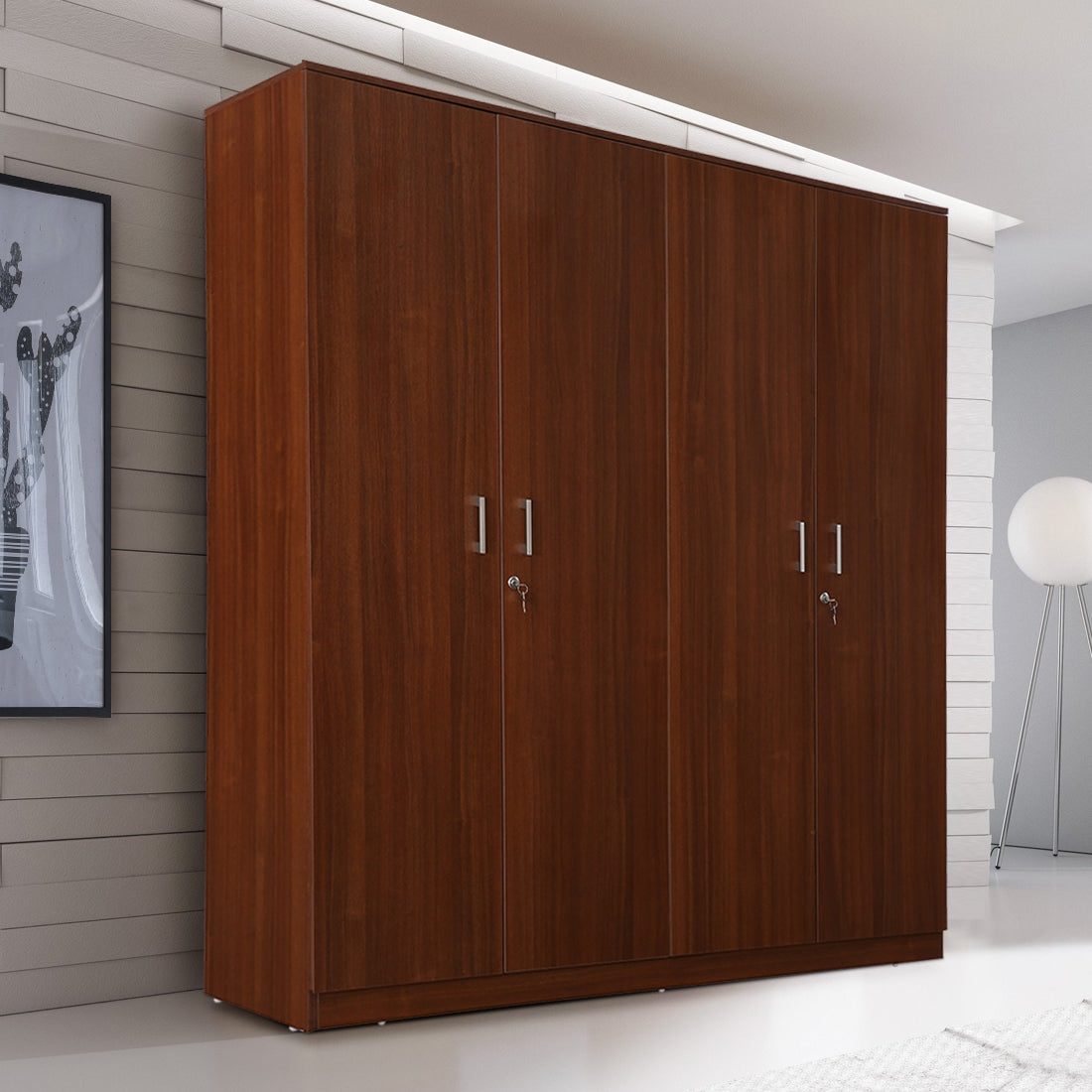 Premier 4 door wardrobe in Walnut Colour