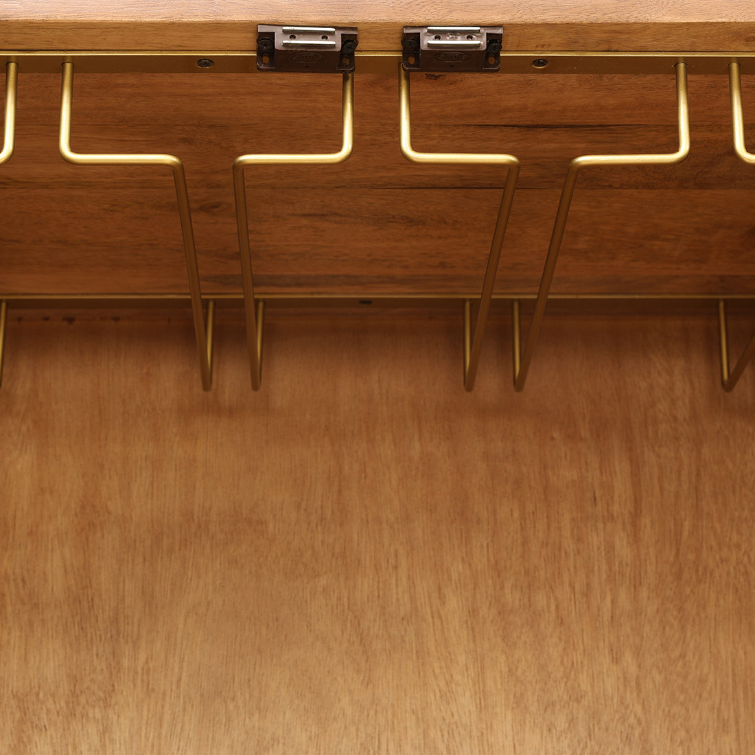 Crested  Bar Unit in Brown & Gold Colour