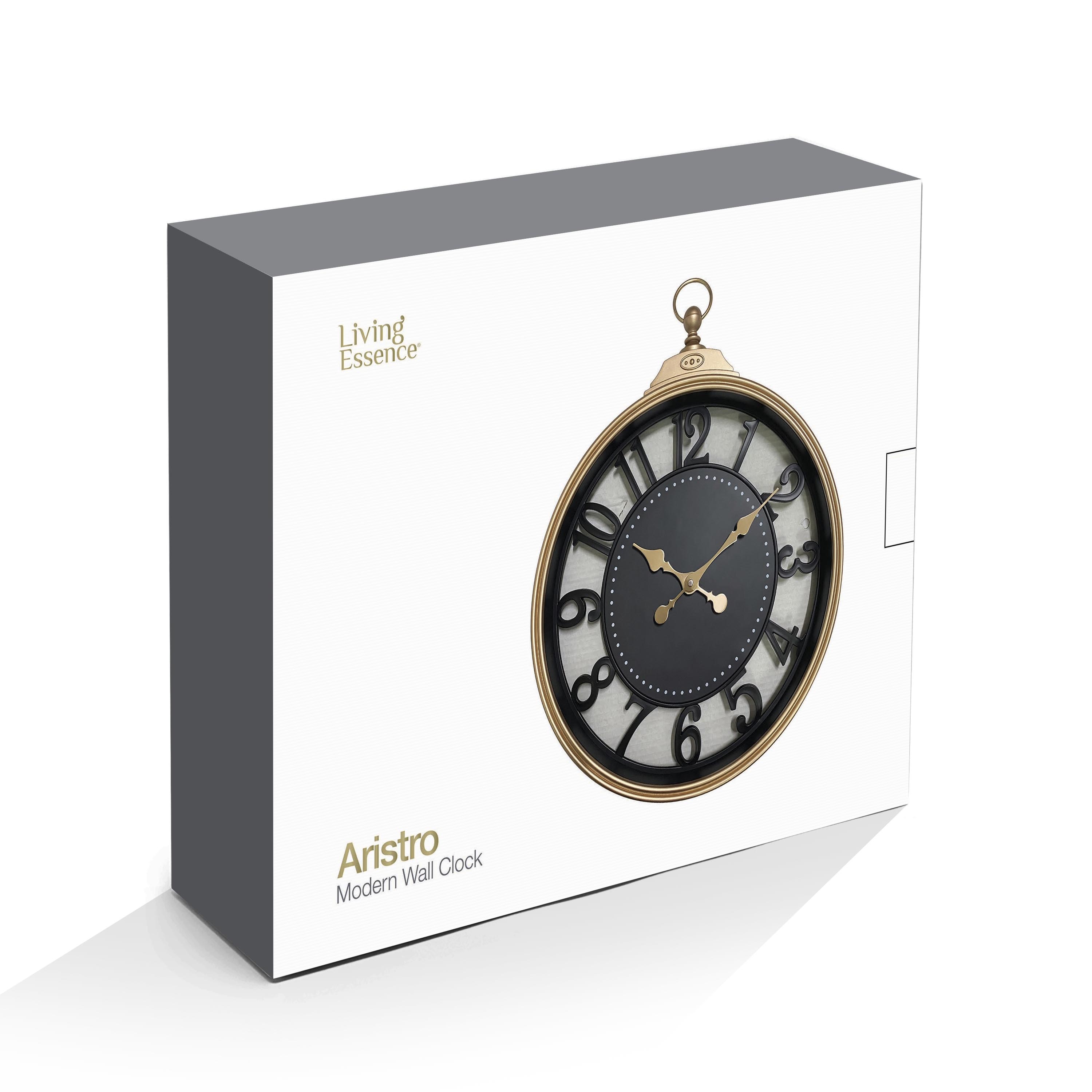 Aristo Classic Wall Clock, Diameter 50cm in Rose Gold and Black Colour