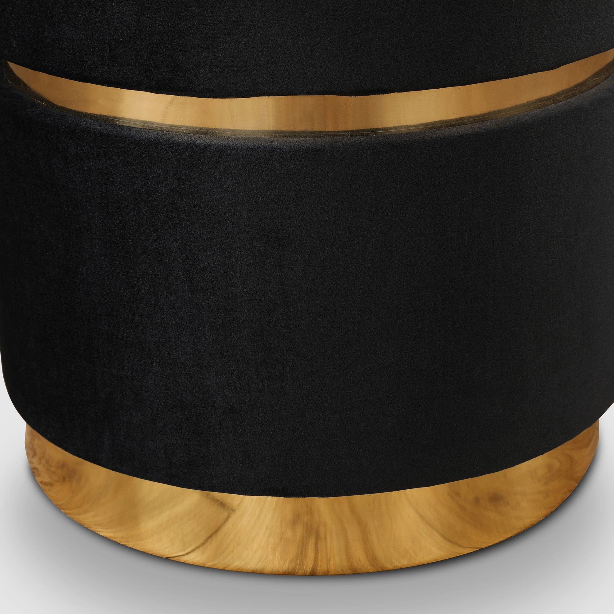 Marcus Fabric Ottomans in Black Colour