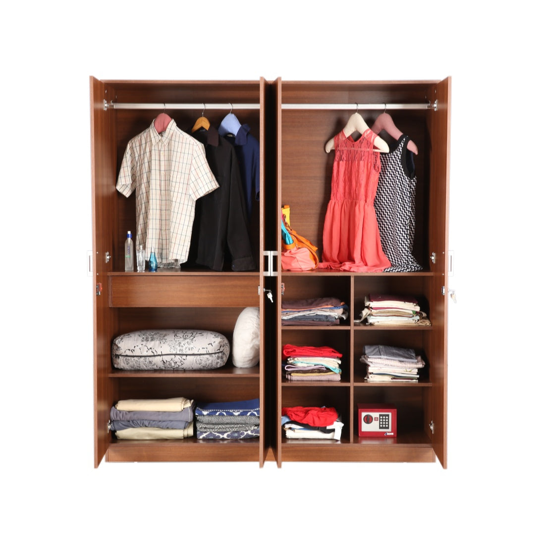 Premier 4 door wardrobe in Walnut Colour