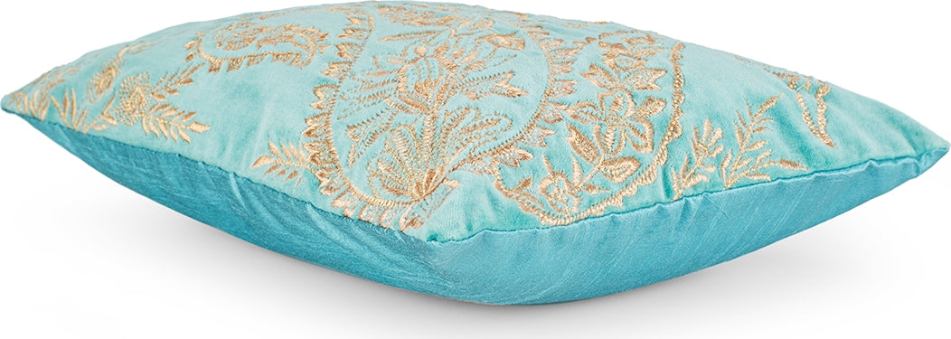 Palace Life Cushion Cover 30x45 Cm in Blue Colour