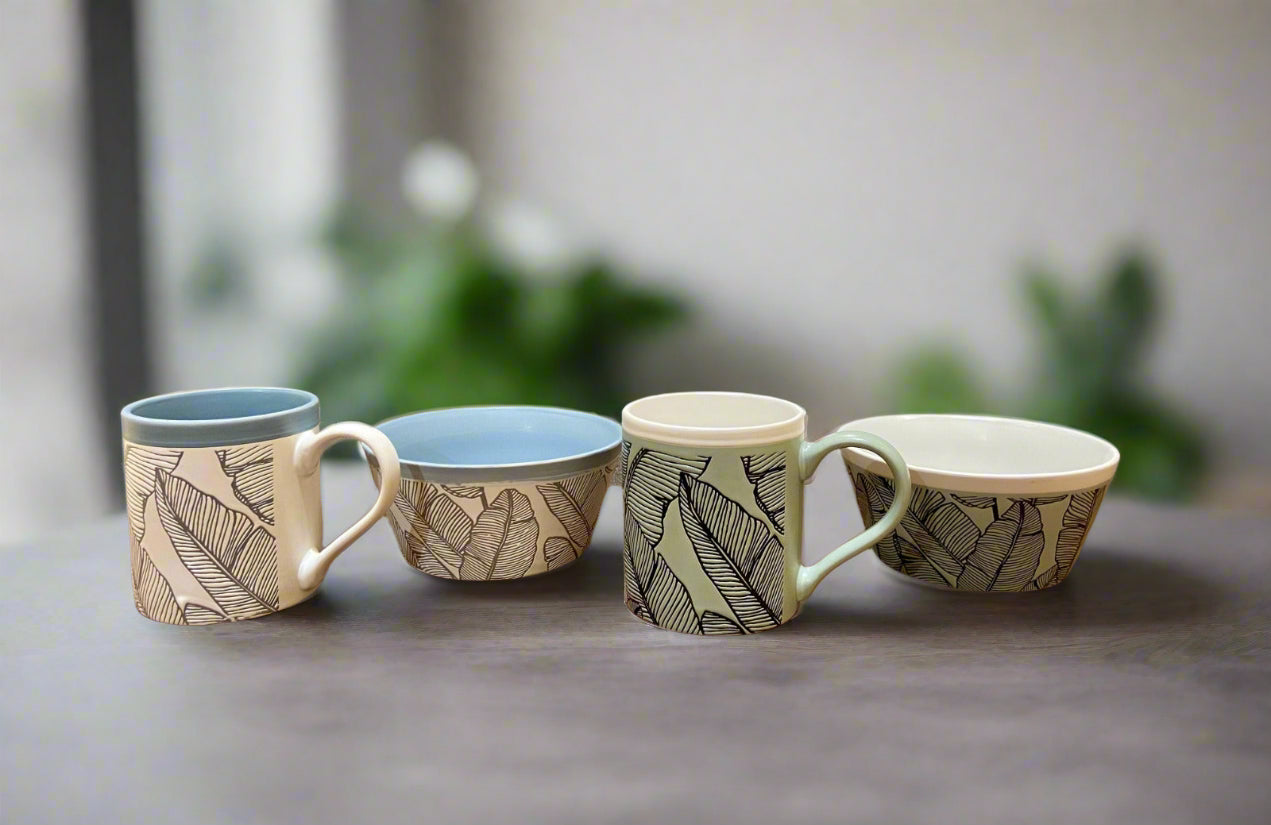 Living Essence Stoneware Breakfast Set Combo