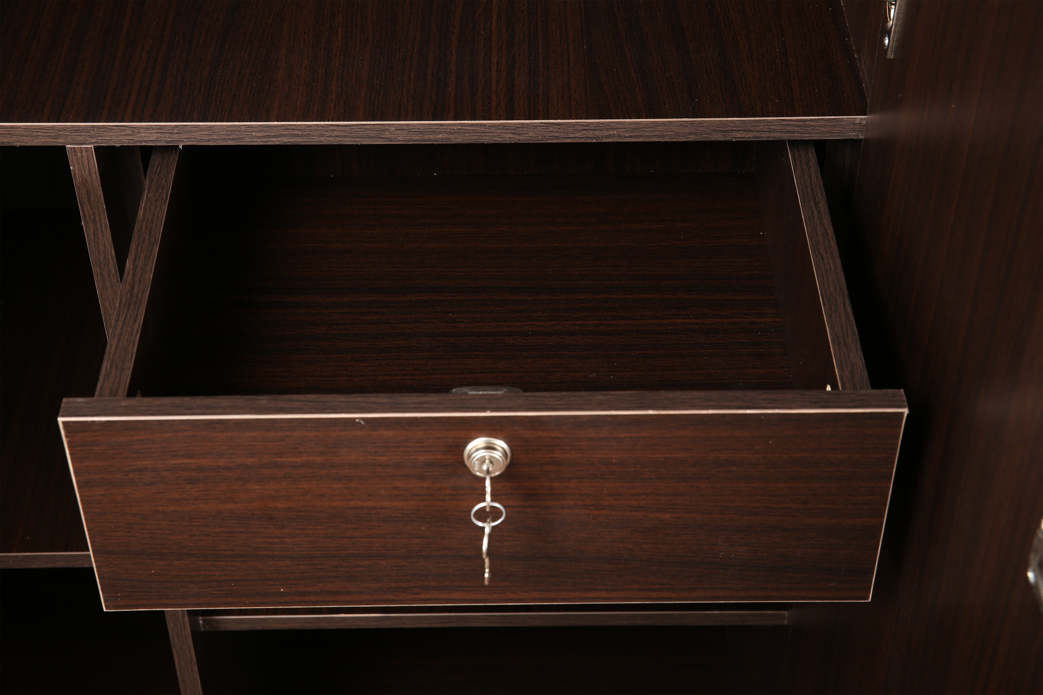 Swirl Two door Wardrobe in Dark Oak Colour