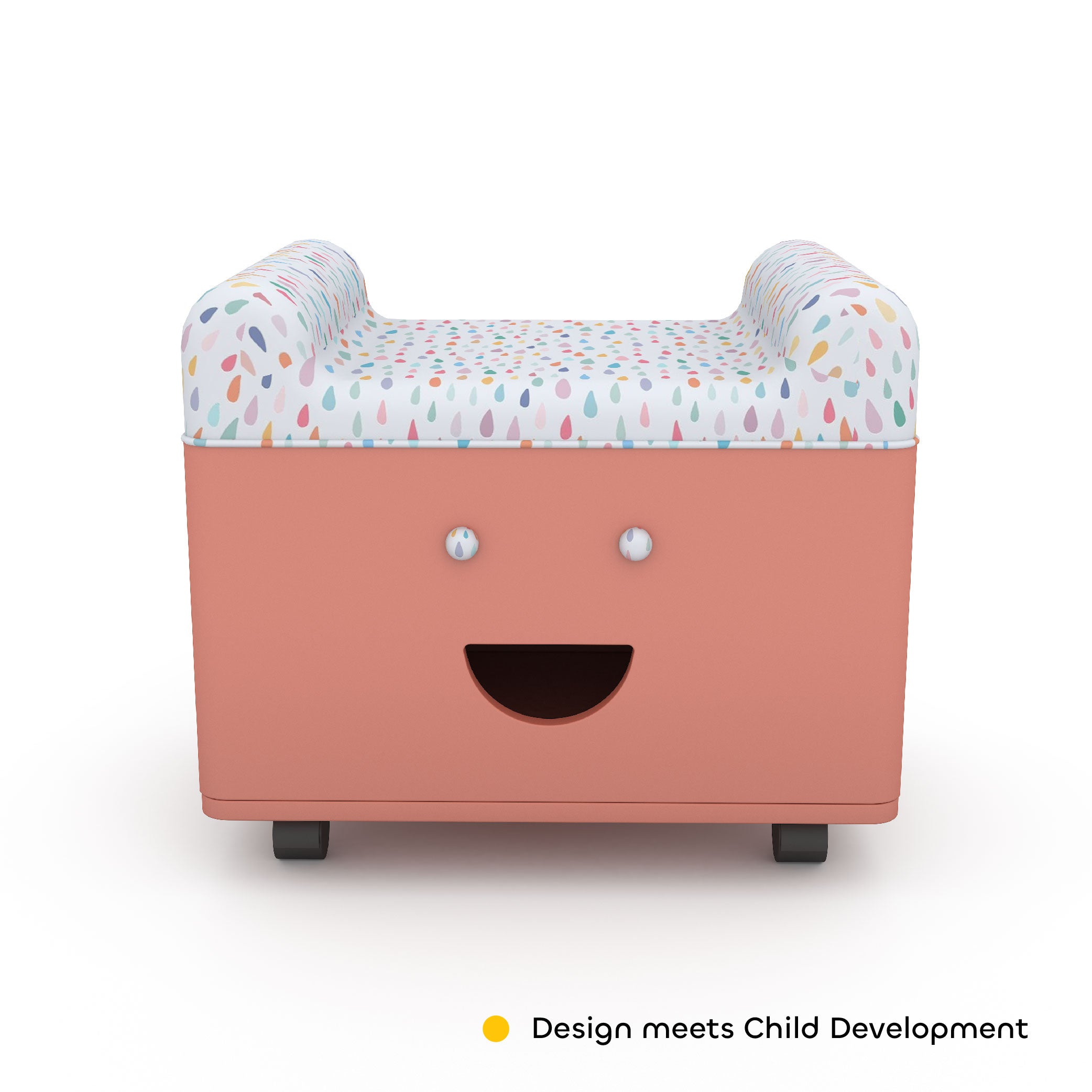 Happy Storage Bench in Coral Paradise Colour