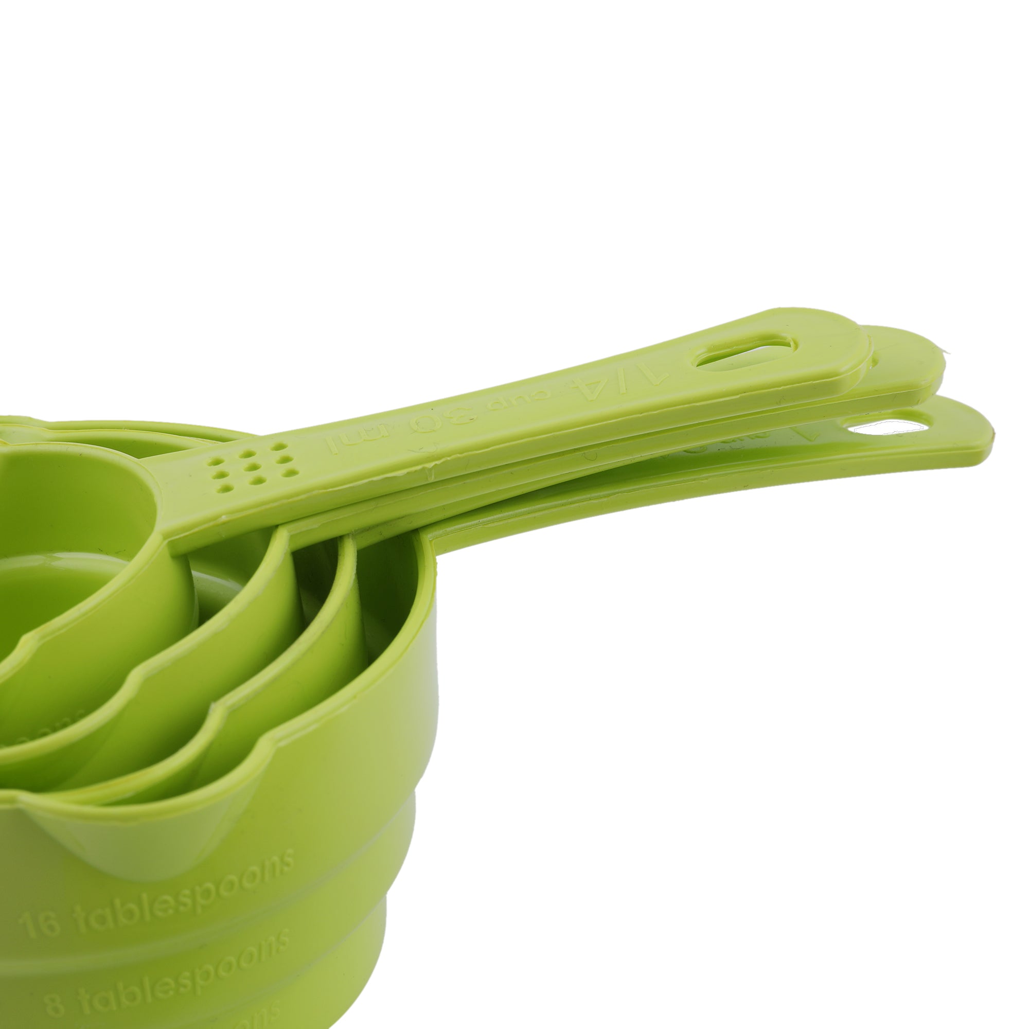 Bakalicious Plastic Measuring Cups 8 Pieces in Green Colour