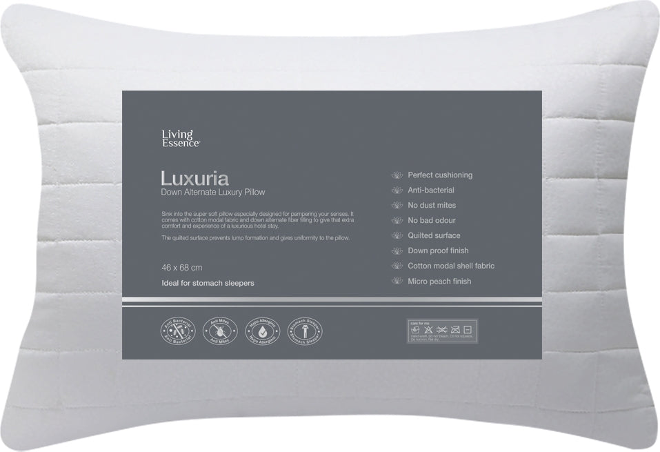 Luxuria Pillow 46X68 Cm in White Colour by Living Essence