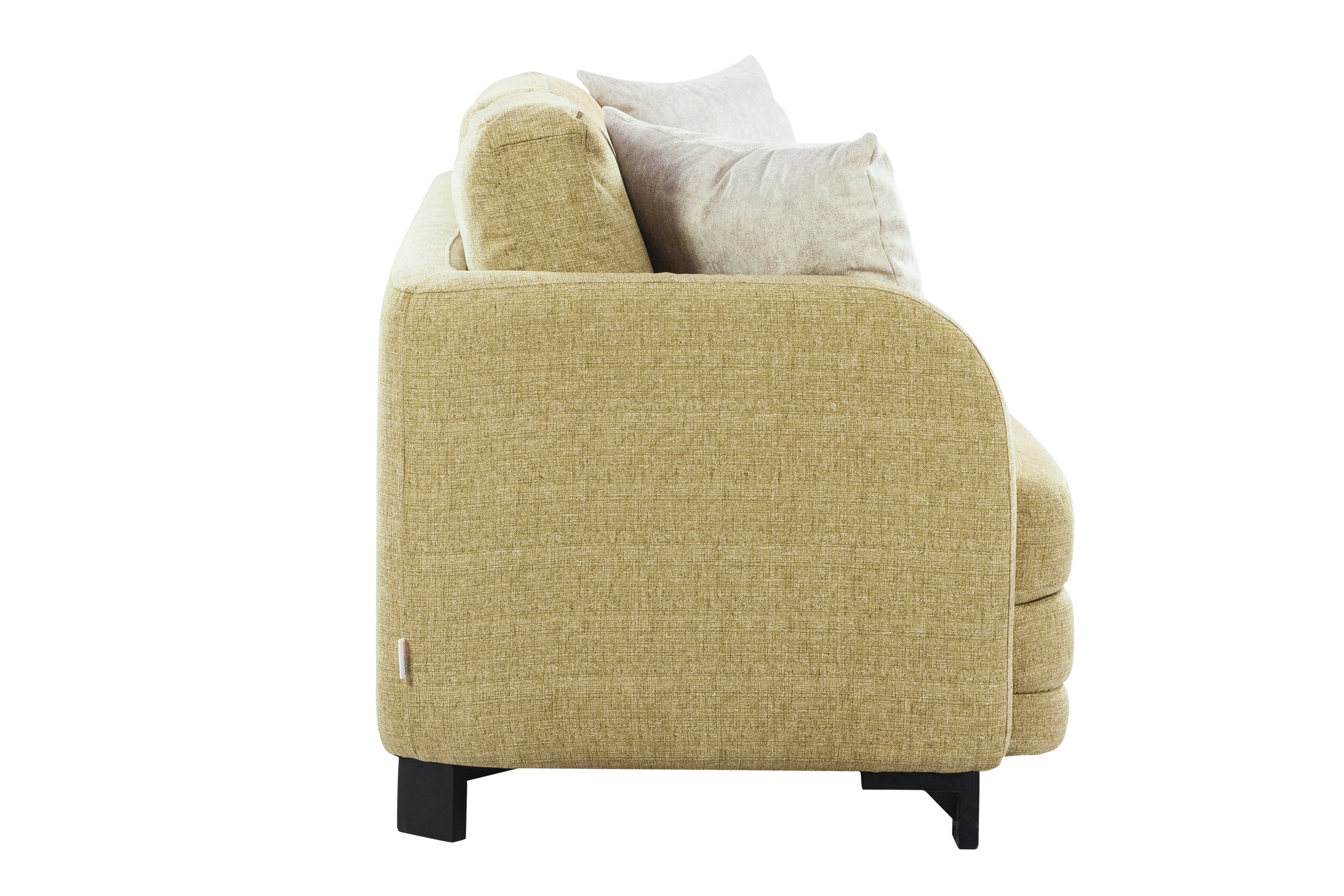 Grace Fabric Four Seater Sofa in Olive Colour
