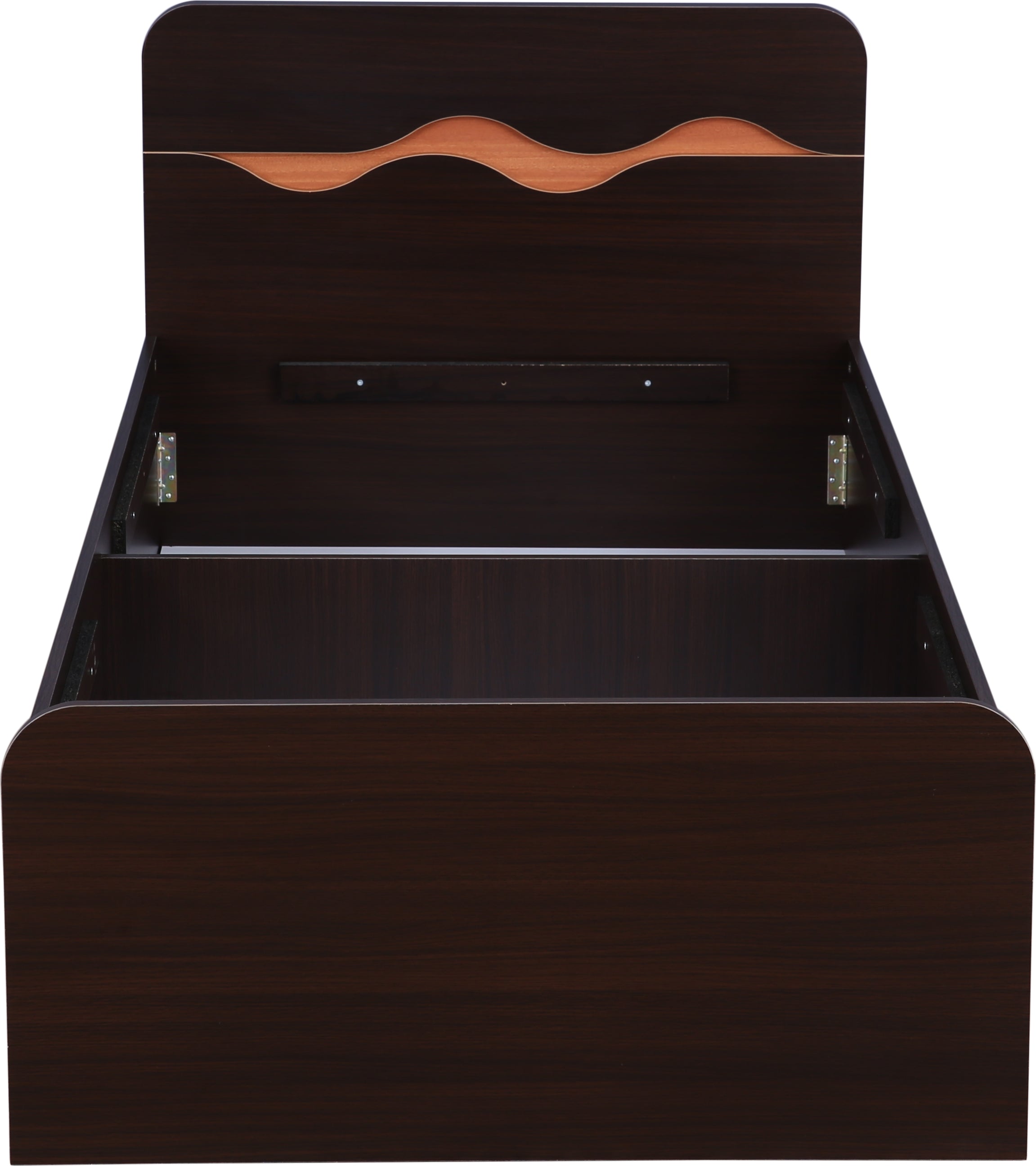 Swirl Single bed with Box storage in Dark Oak Colour