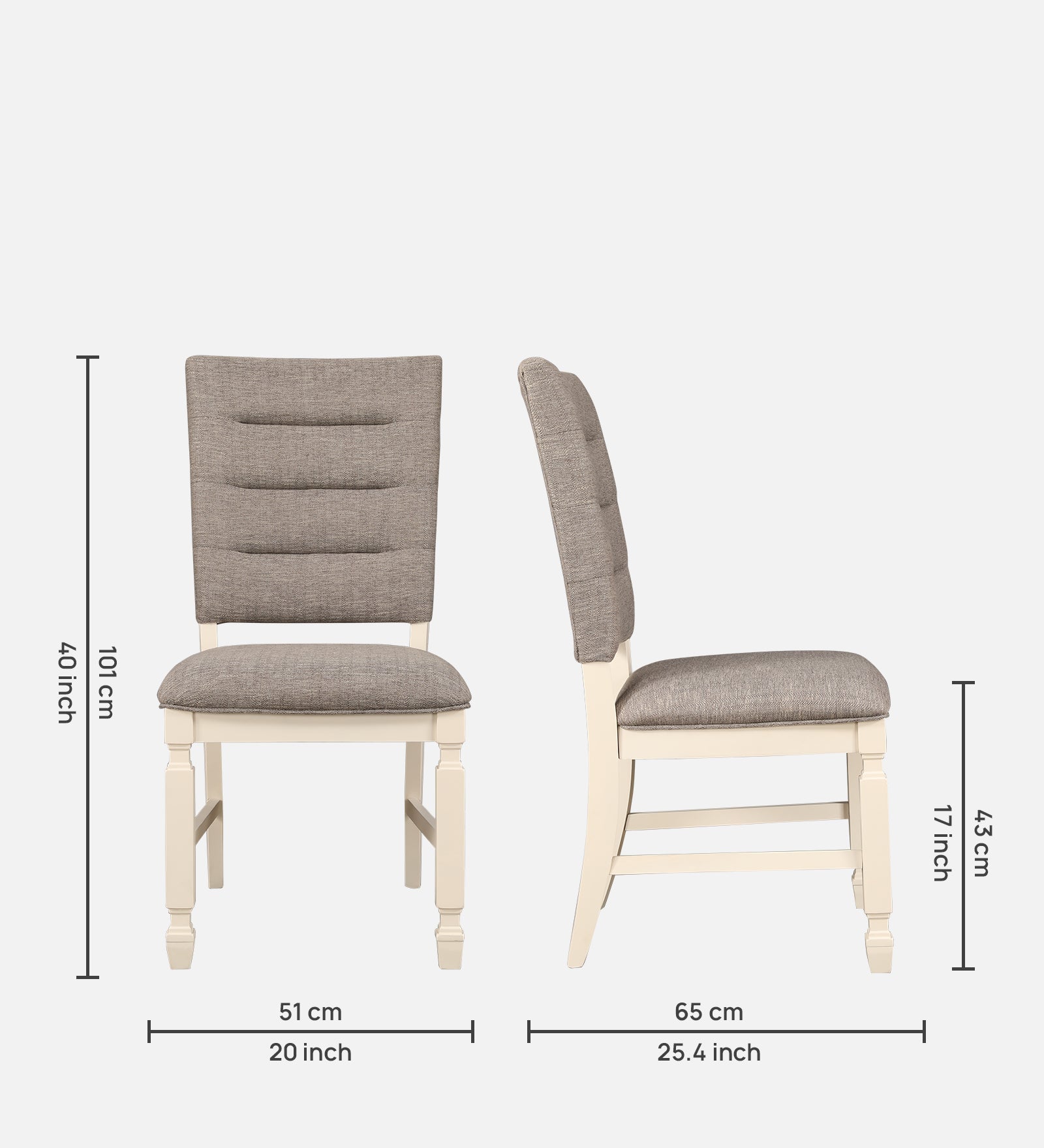Wisp Rubber Wood Six Seater Dining Set With Bench in Antique White Colour