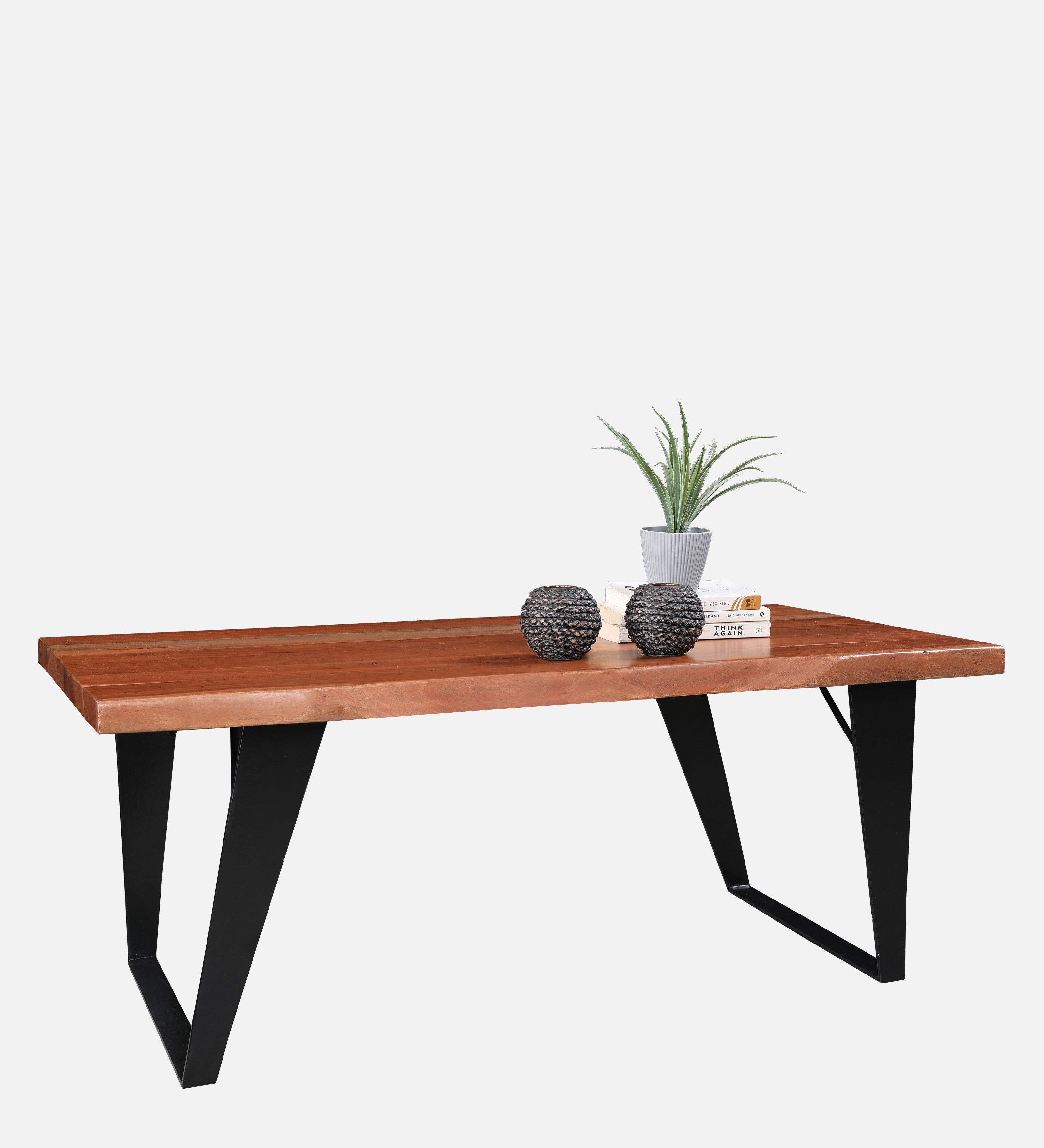 Arduous Acacia Wood Center Table in Brown Colour