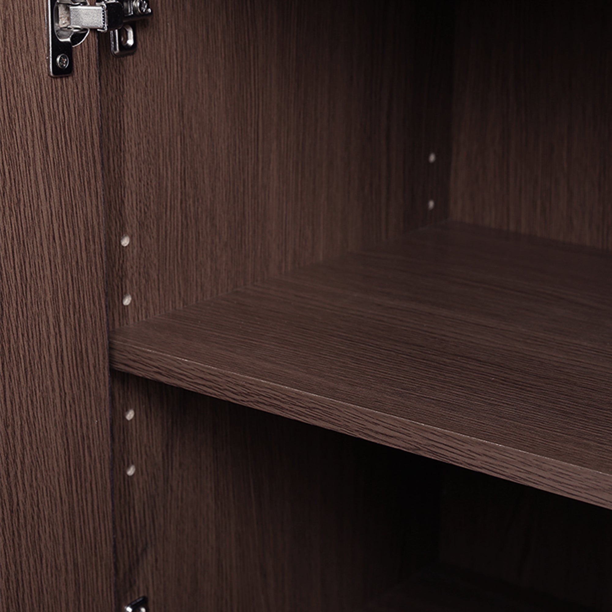 Albert Engineered Wood 3 Door Cabinet in Oak Colour
