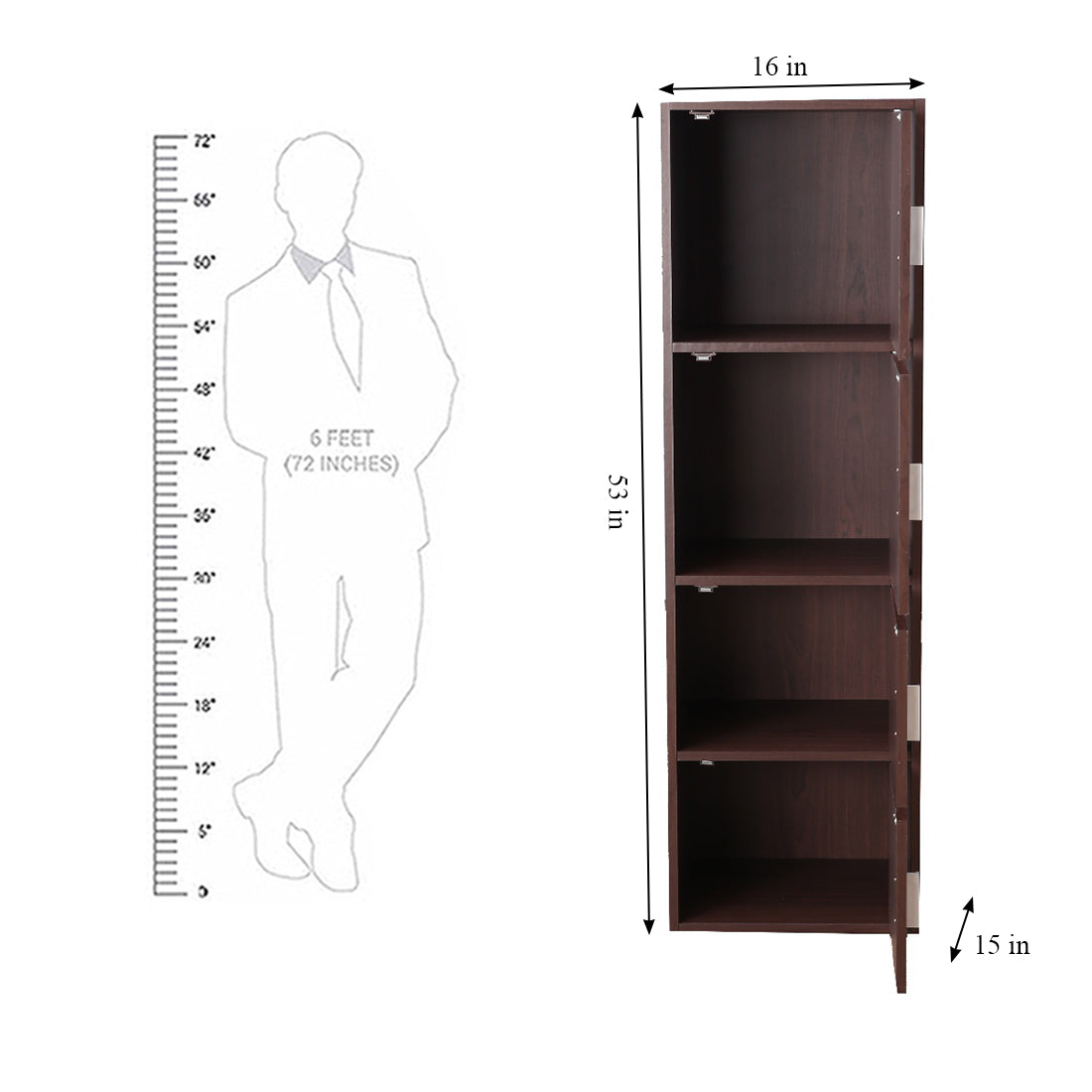 Combo - Buy Albert Engineered Wood 3 Tier + 4 Tier + 3 Tier in Cherry Brown Colour