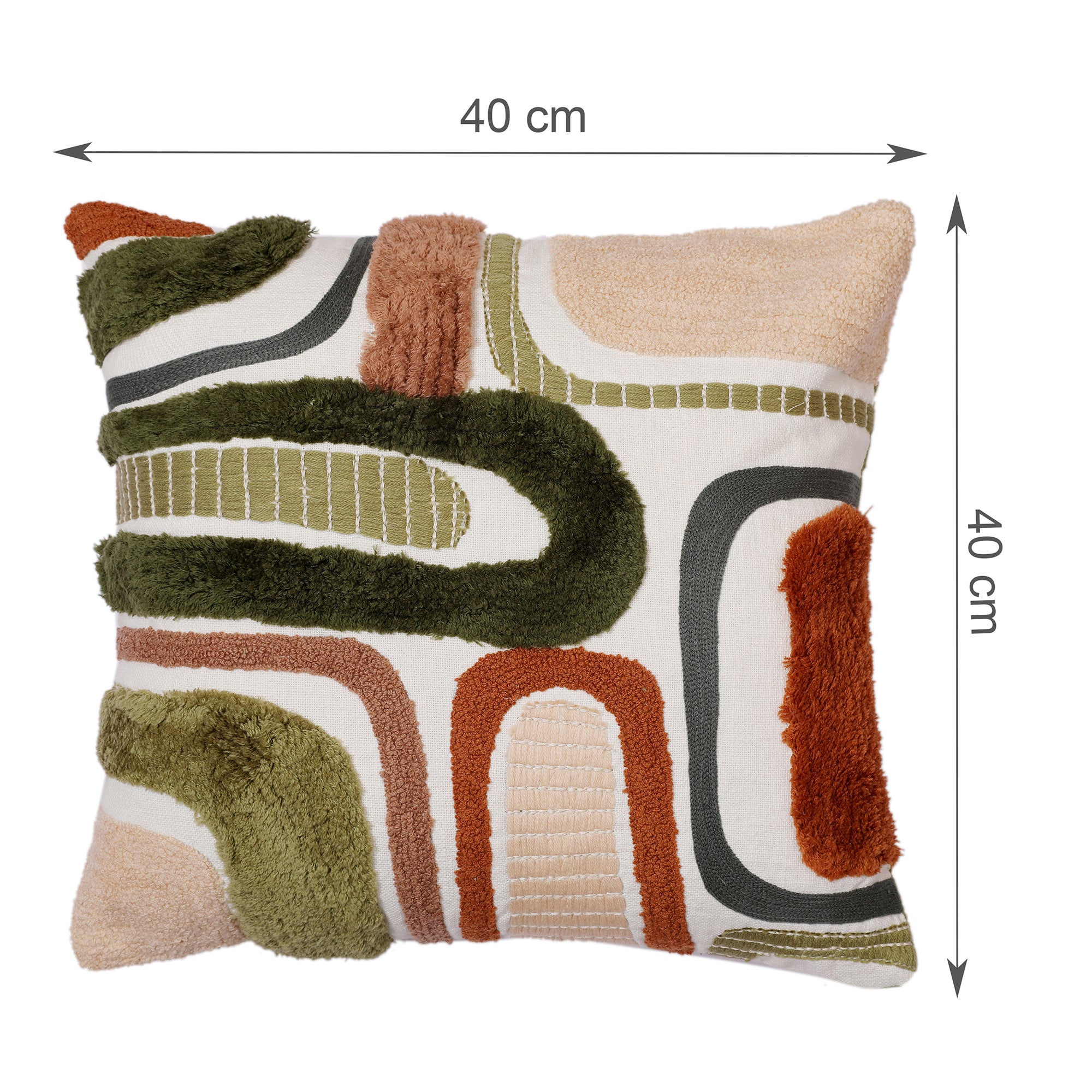 Modern Chic Cushion Cover Multi Green, 40X40cm