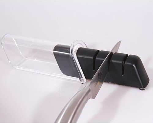 Seki Magoroku Diamond & Ceramic Sharpner Stainless steel Ceramic Knife Sharpner in Black Colour