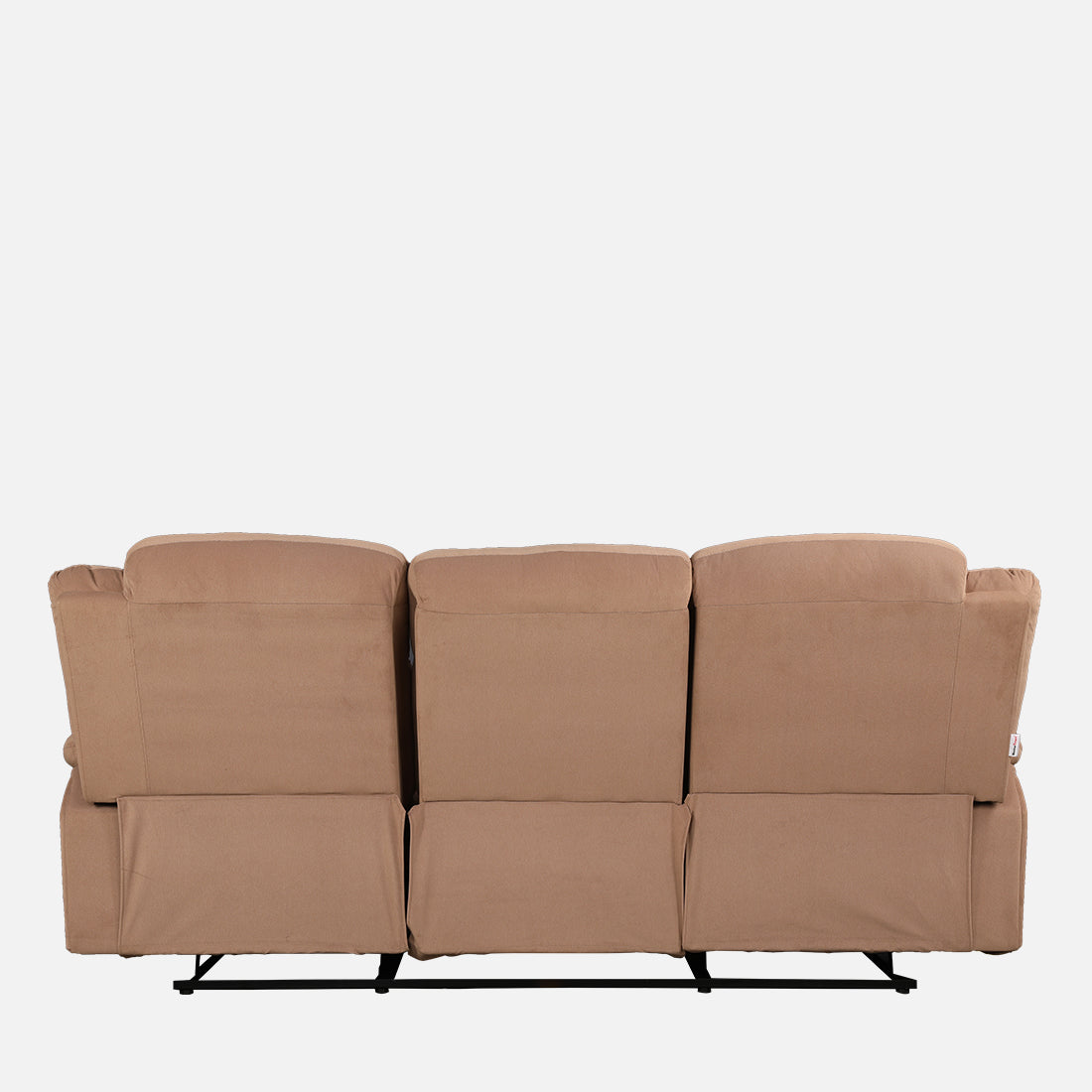 Attila Fabric Three Seater Recliner in Brown Colour