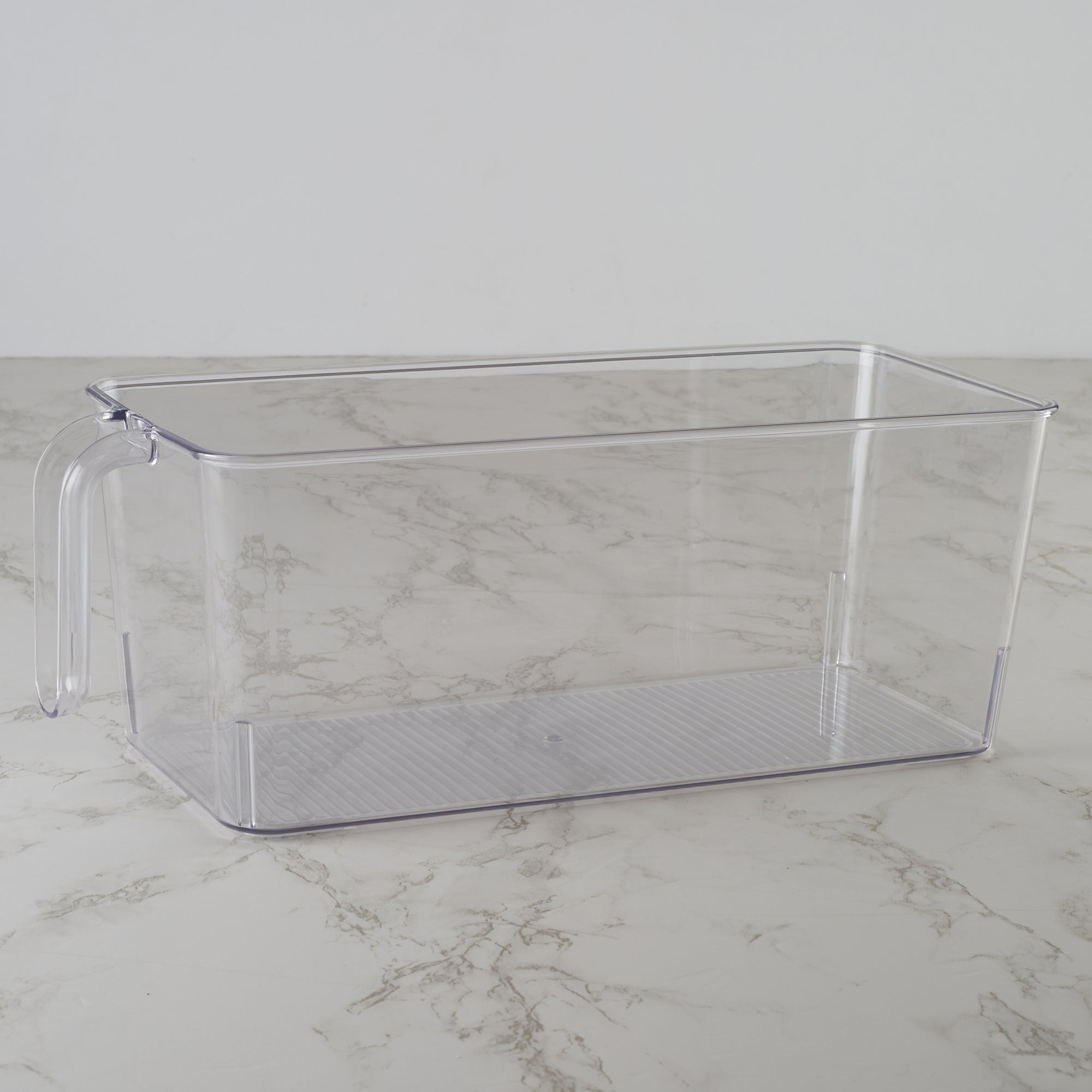 Robusto PET BPA Free Small Fridge Organizer with Front Handle in Transparent Colour