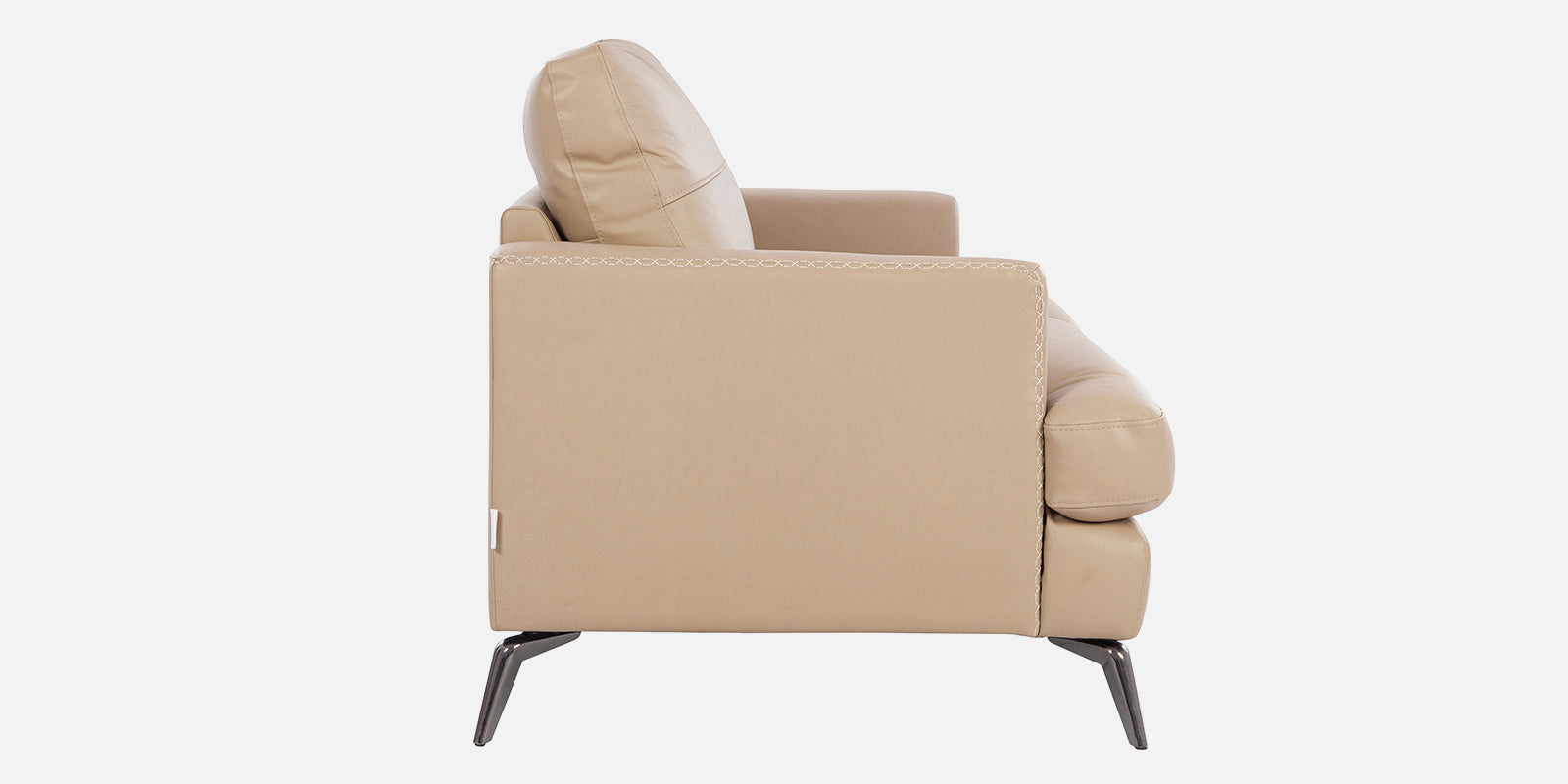 Soren Half Leather Two Seater Sofa in Mushroom Colour