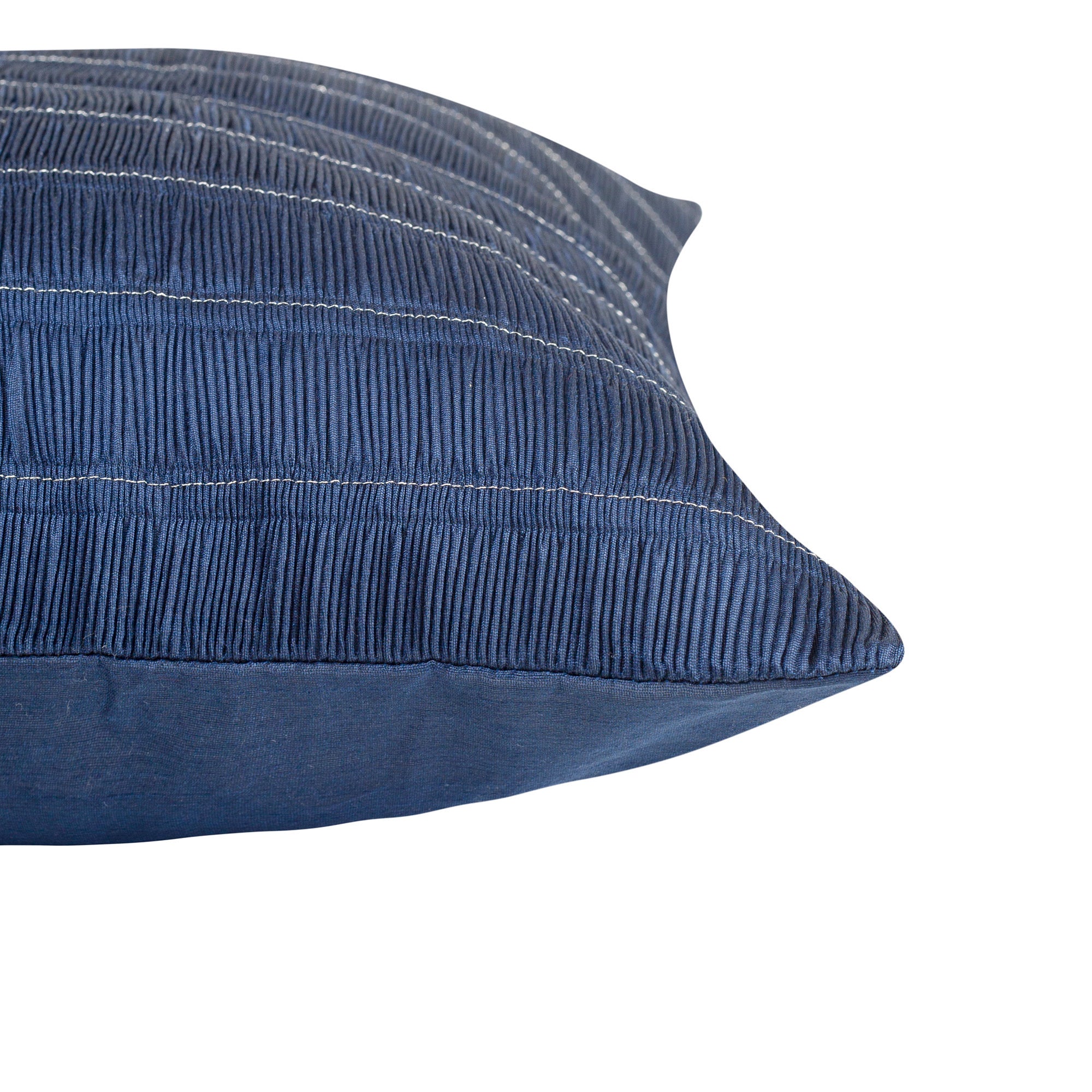 Fiesta Dupion Heatset Set of 2 Cushion Cover 40x40 Cm in Blue Colour