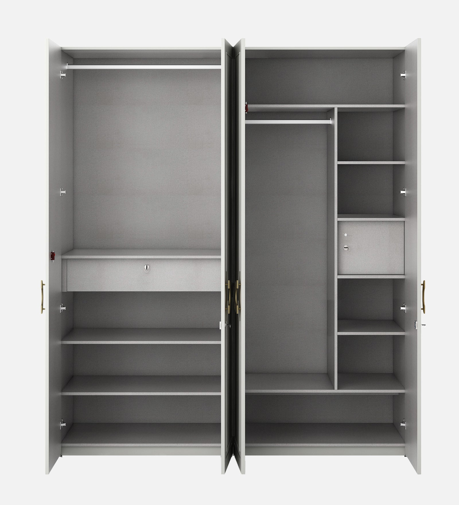 Akira 4 Door Wardrobe in Pumic Grey Colour