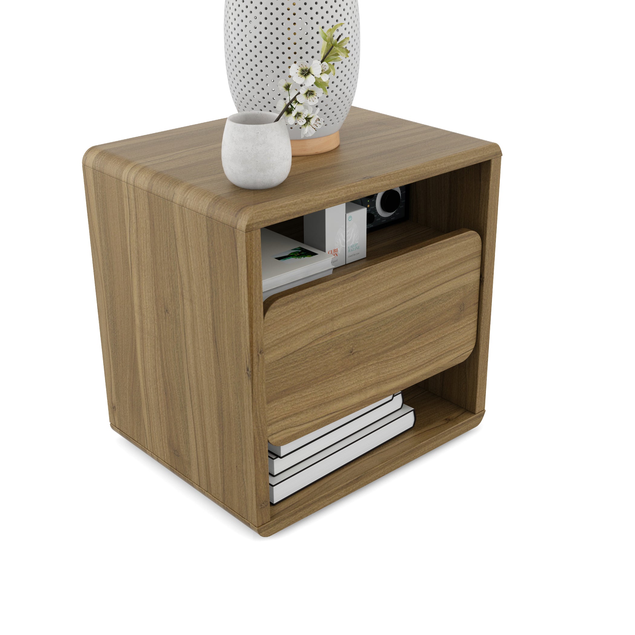 Freya Night Stand in Natural Teak Colour